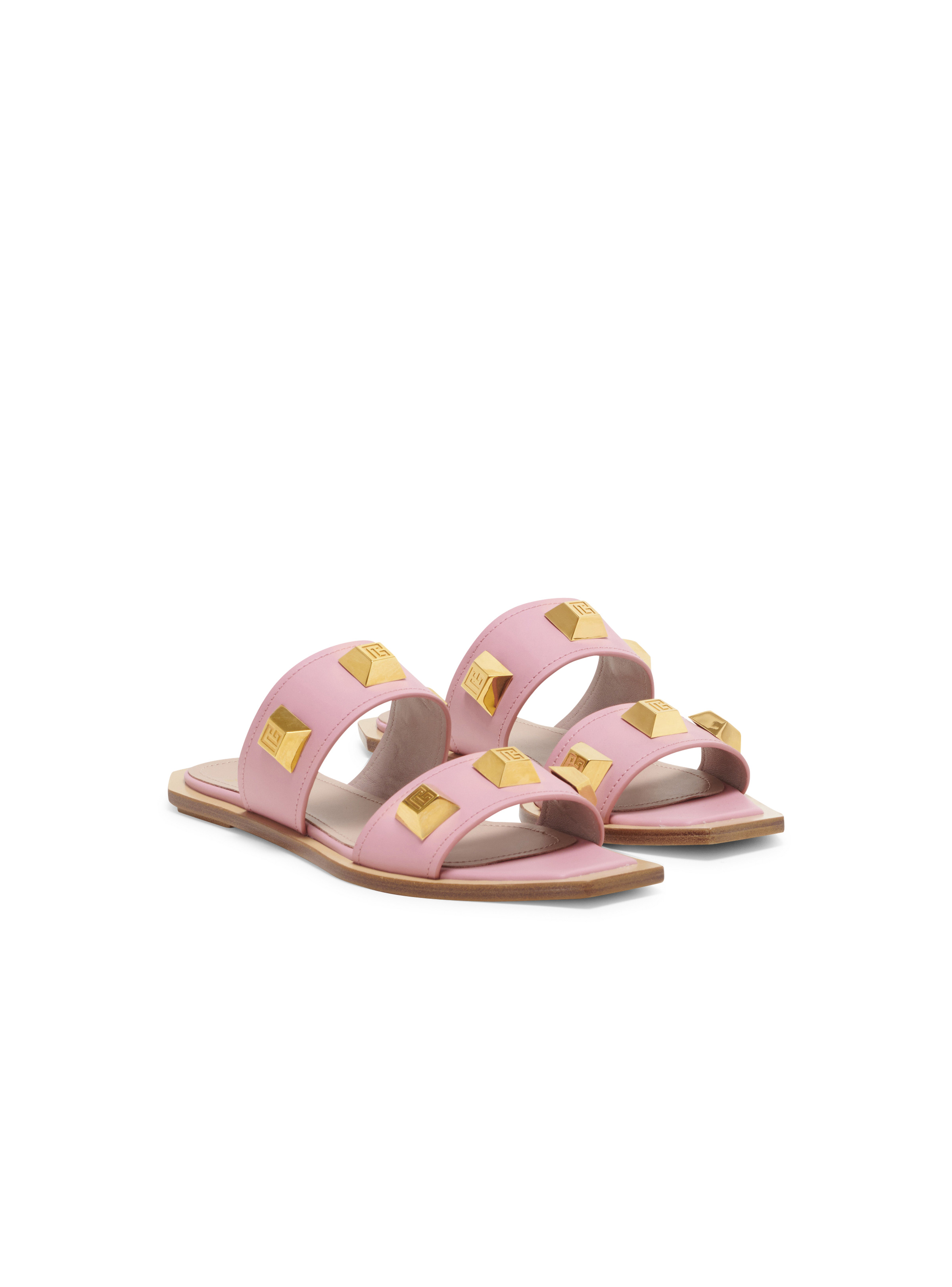 Ana flat mules in smooth leather - 2