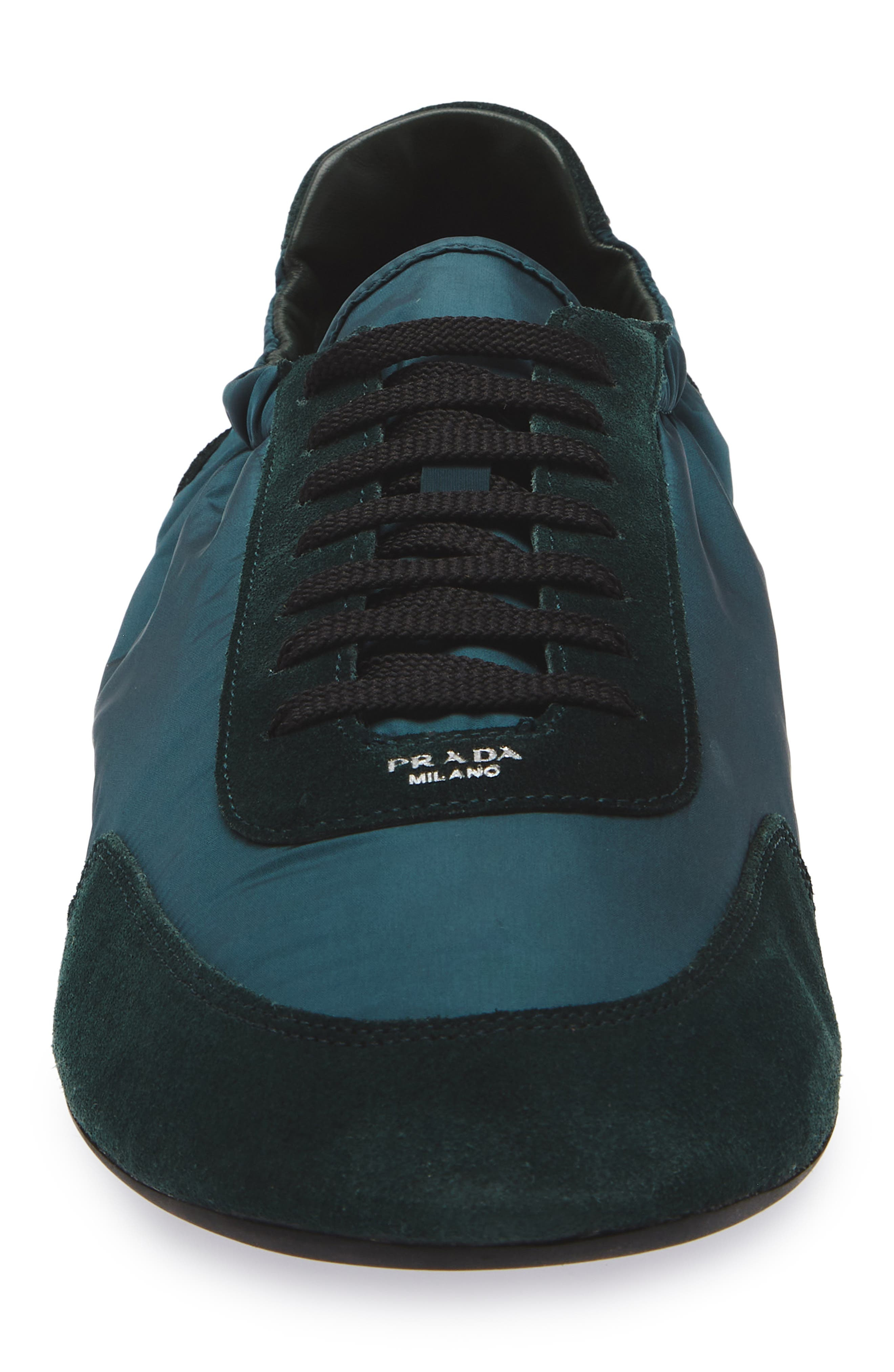 Prada Collapse Mixed Media Low Top Sneaker in Abete at Nordstrom - 4