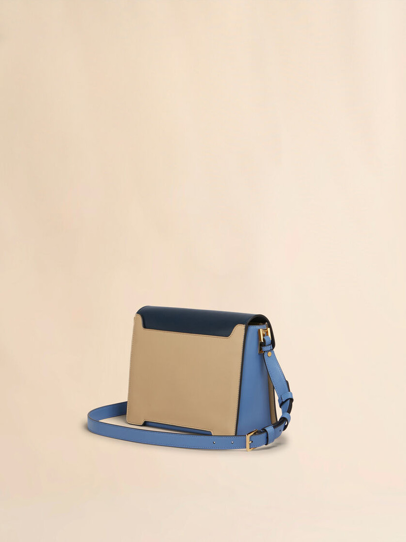 Marni BLUE, BEIGE E LIGHT BLUE LEATHER TRUNKAROO MEDIUM SHOULDER BAG outlook