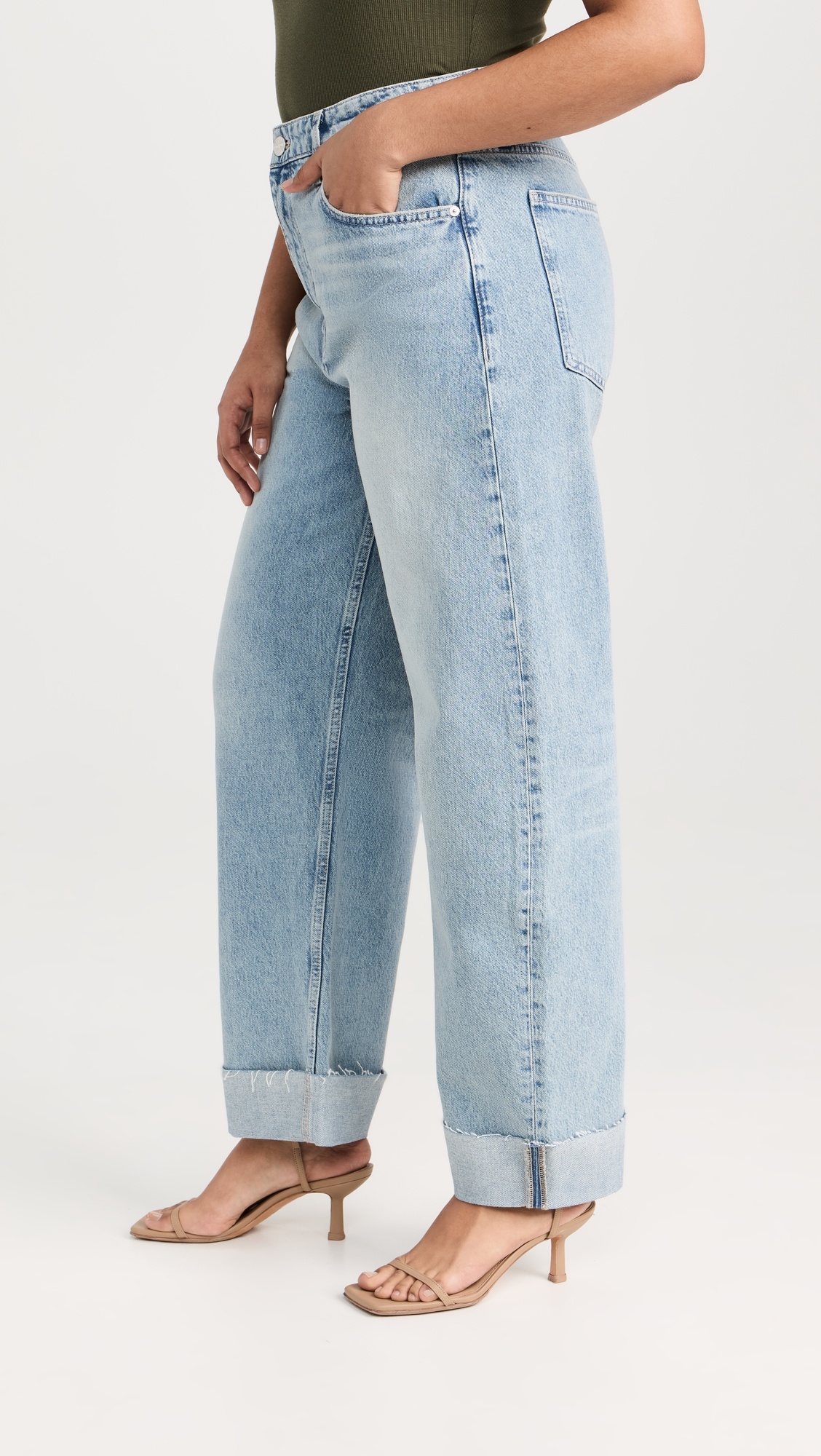 Long Barrel Raw Cuff Jeans - 9