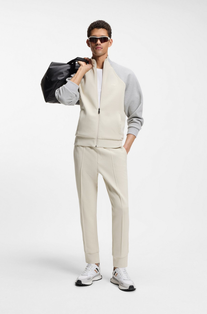 BOSS PIPING-DETAIL TRACKSUIT BOTTOMS IN A COTTON BLEND outlook