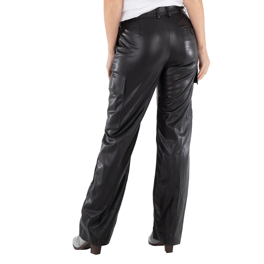 Stella McCartney Ladies Black Cargo-Pocket Straight-Leg Trousers - 6