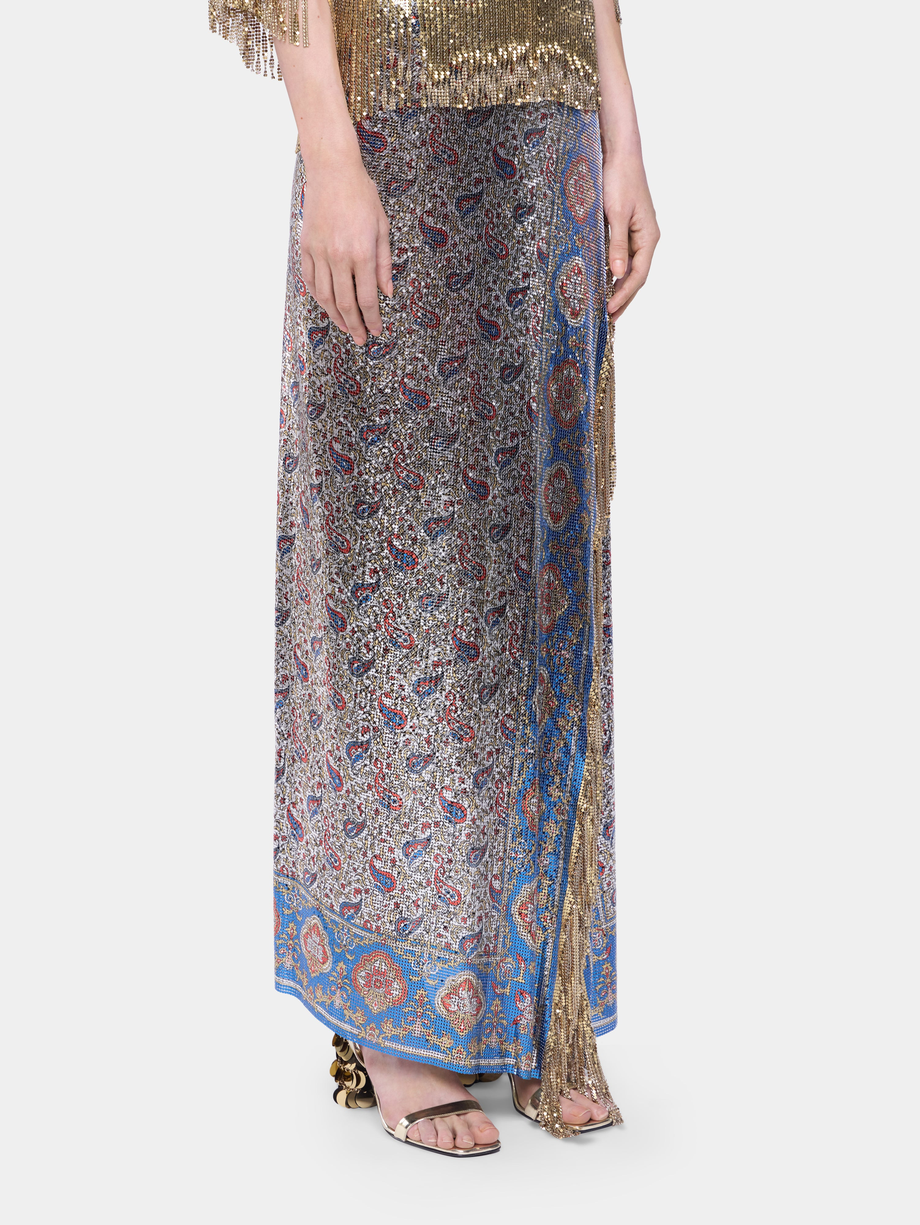 LONG SKIRT IN PRINTED MESH - 4