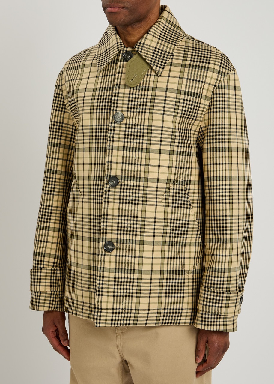 Ami Paris Plaid-print Canvas Jacket - 2