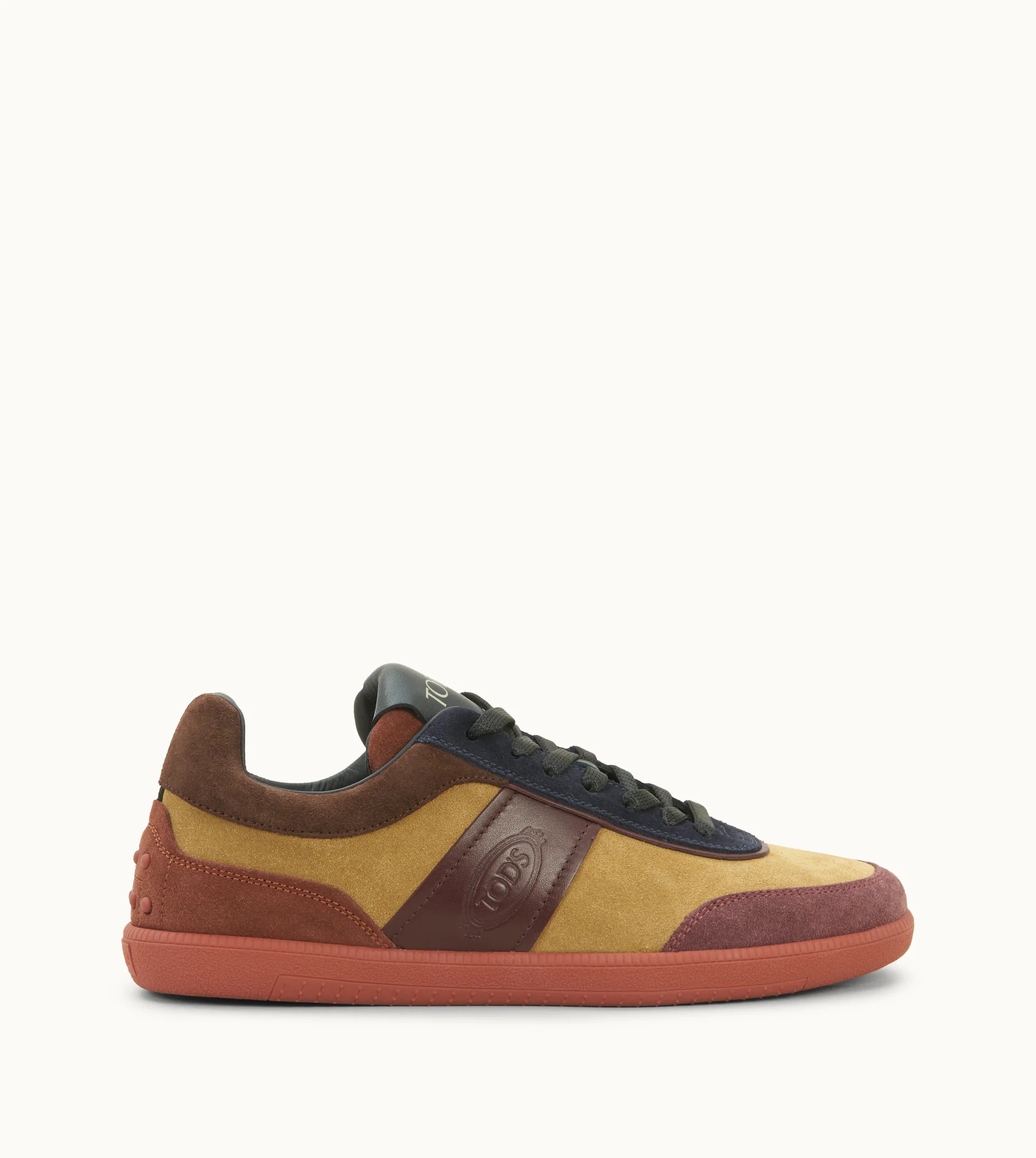 TOD'S TABS SNEAKERS IN SUEDE - BROWN, YELLOW, ORANGE - 1