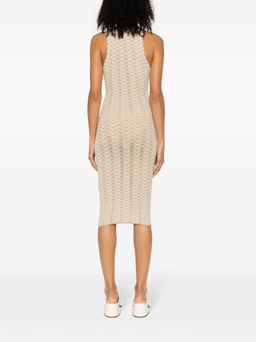 Cactus pointelle-knit midi dress - 4