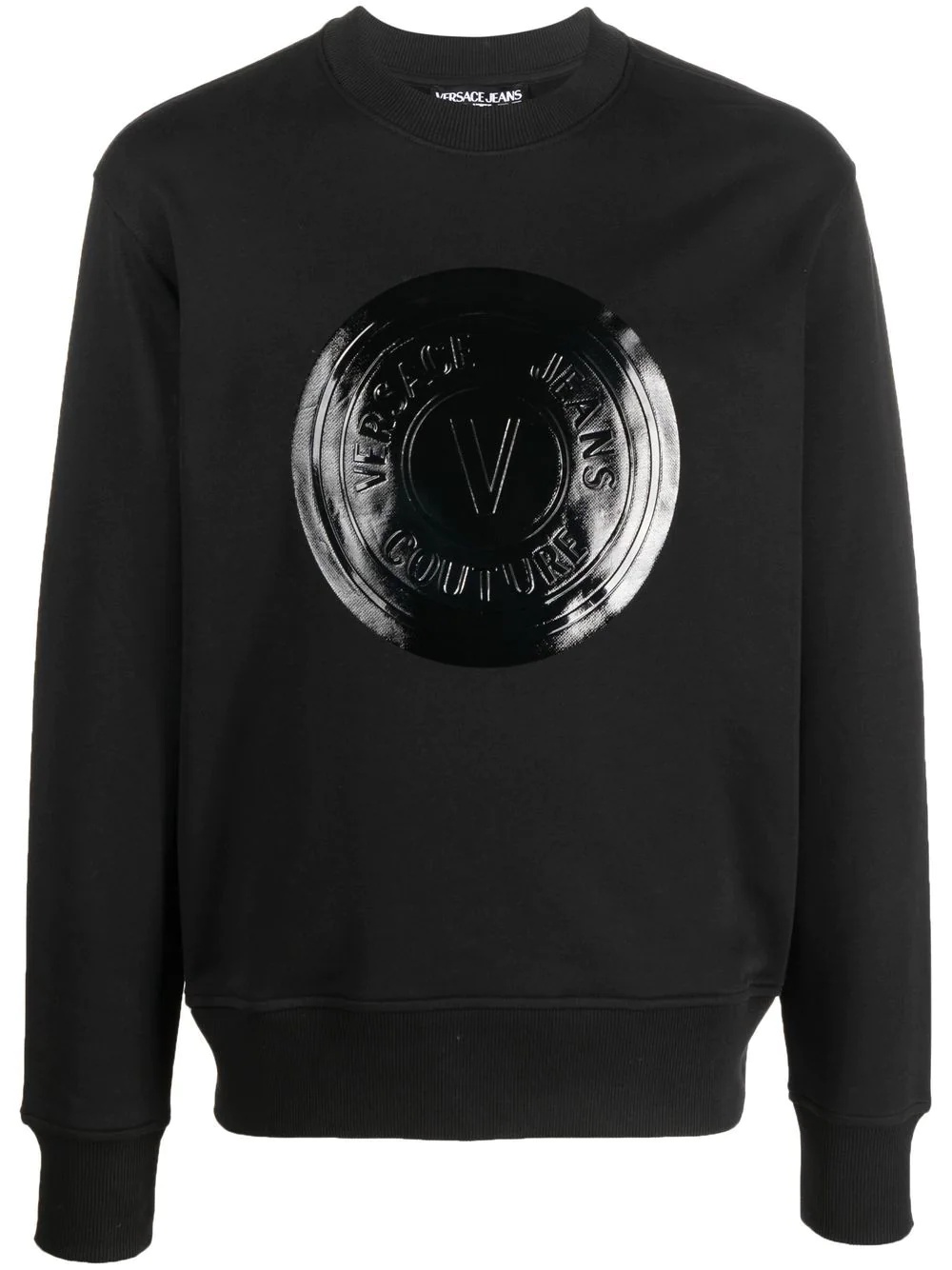 high-shine logo-detail sweatshirt - 1