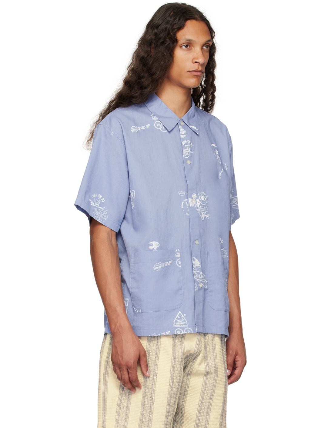 Blue Stamp Shirt - 2