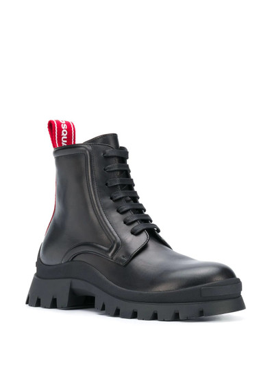 DSQUARED2 leather lace up boots outlook