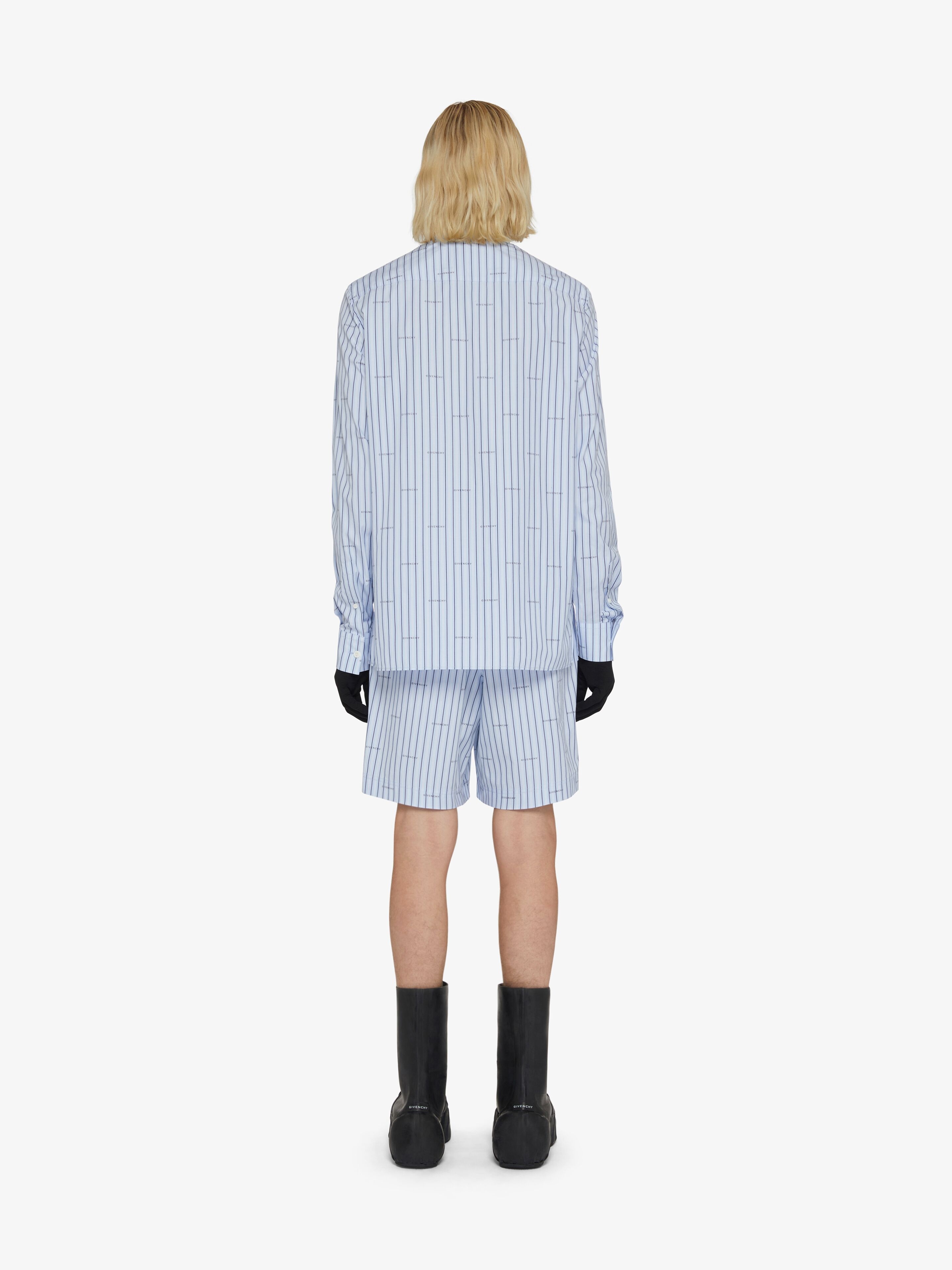 GIVENCHY BERMUDA SHORTS IN POPLIN WITH STRIPES - 4