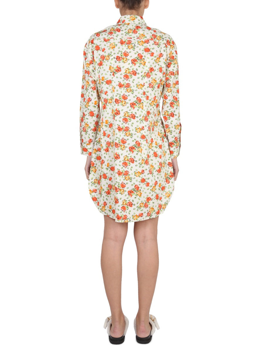 Marni Women Shirt Dress With Floral Pattern - 3