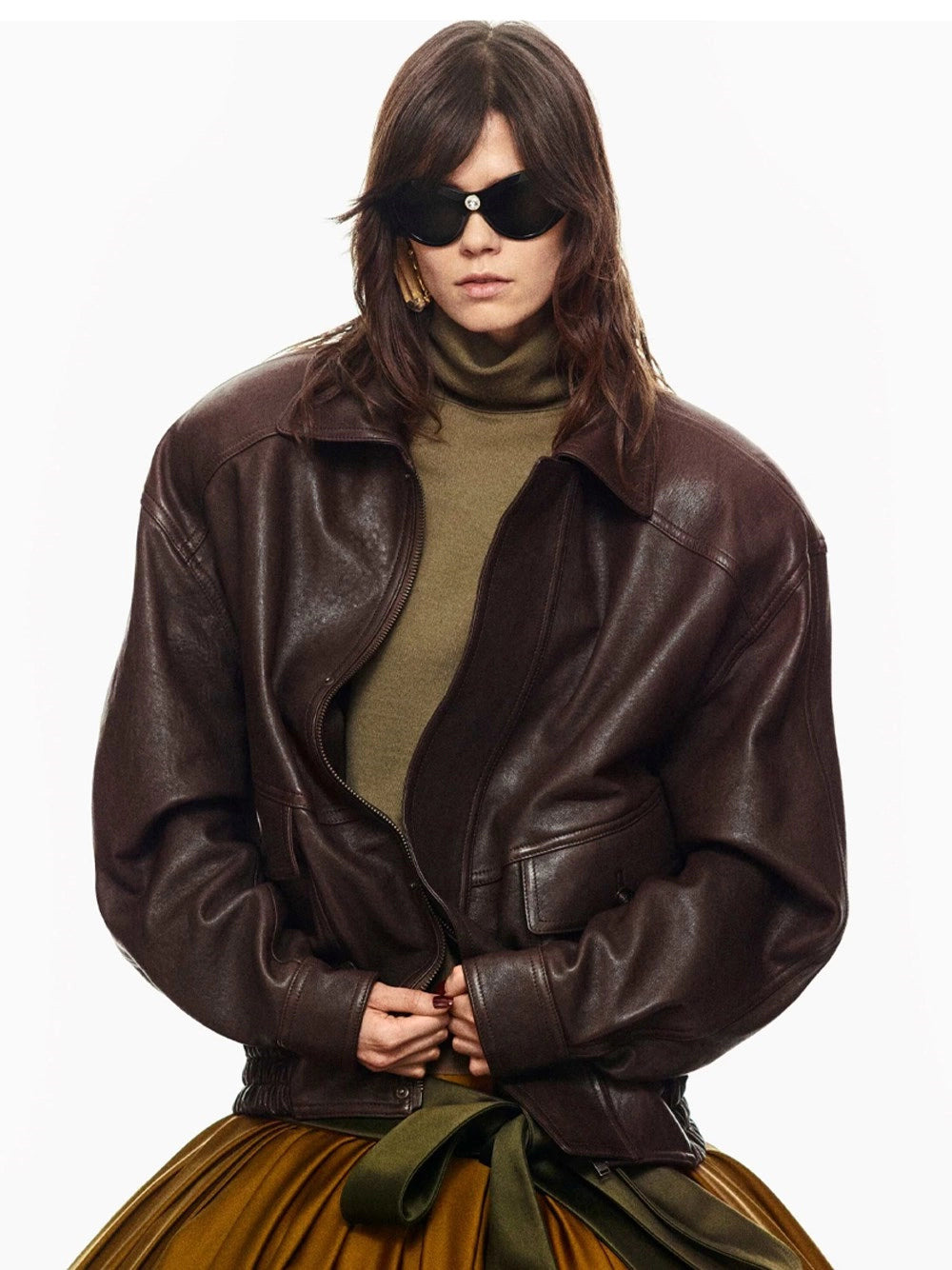 Saint Laurent Women Leather Blouson - 5