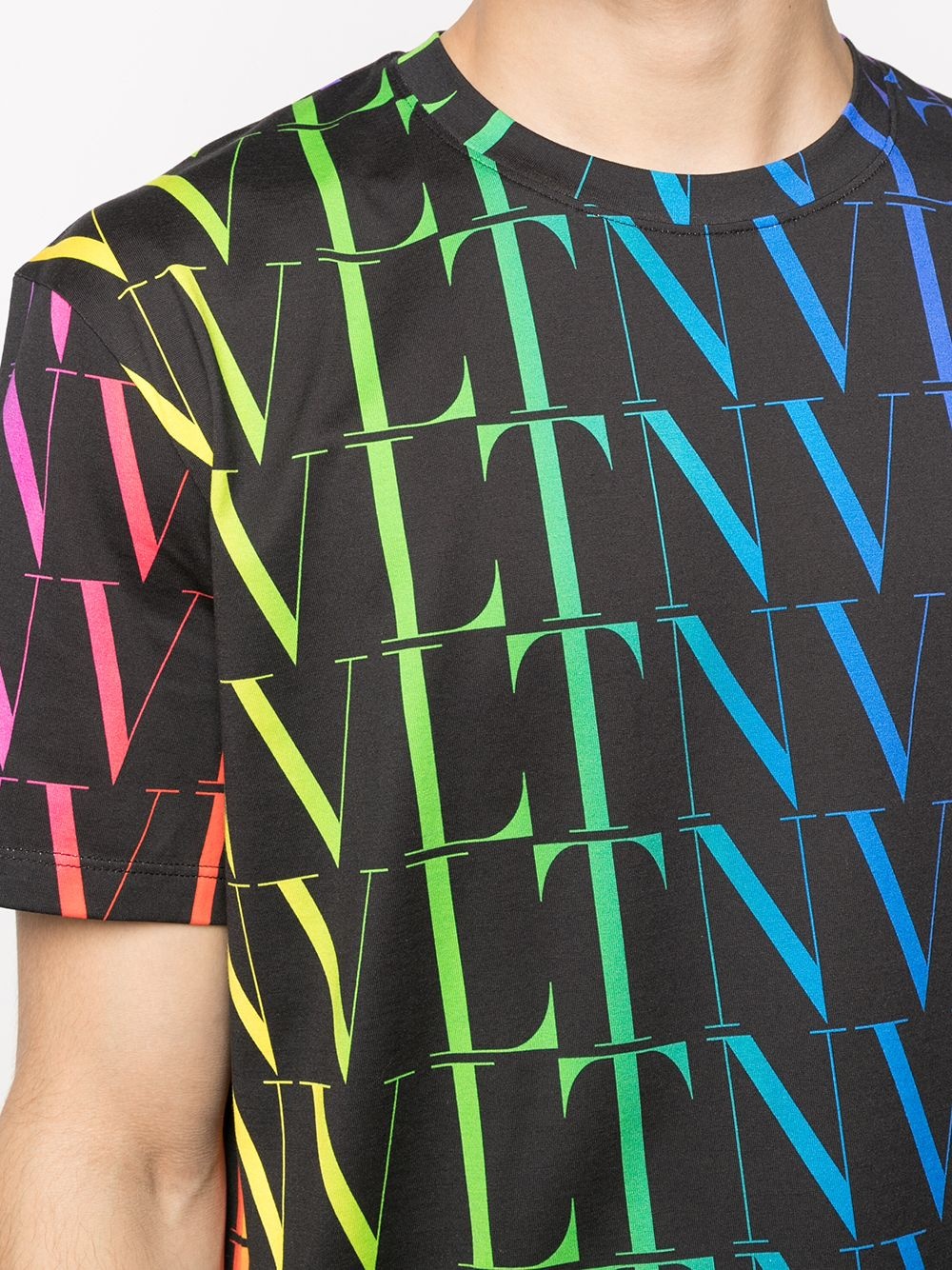 VLTN rainbow-logo print T-shirt - 5