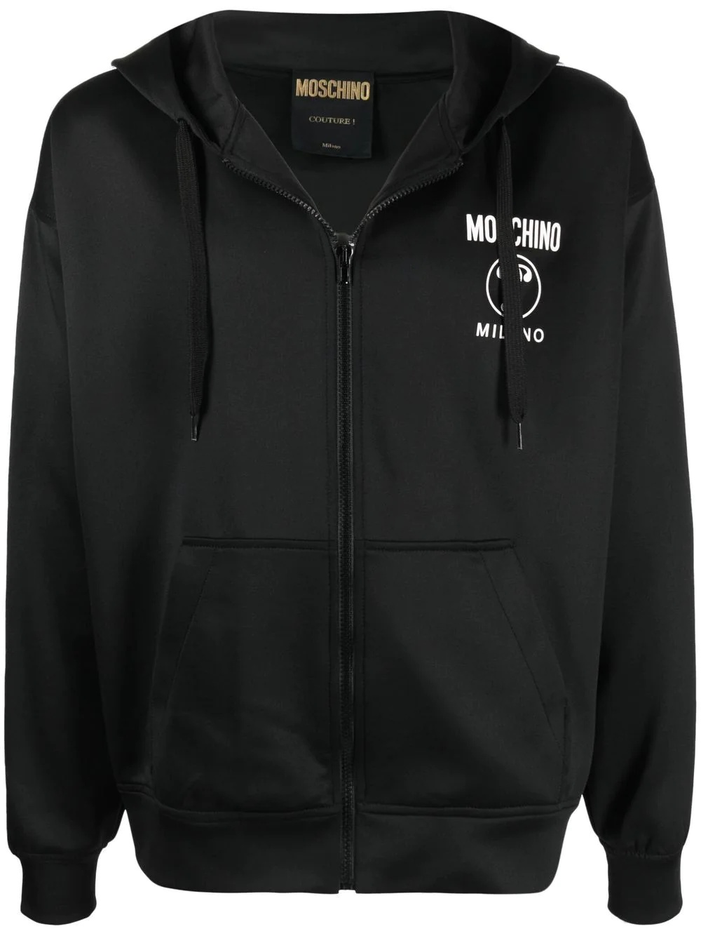 logo-print zip-up hoodie - 1