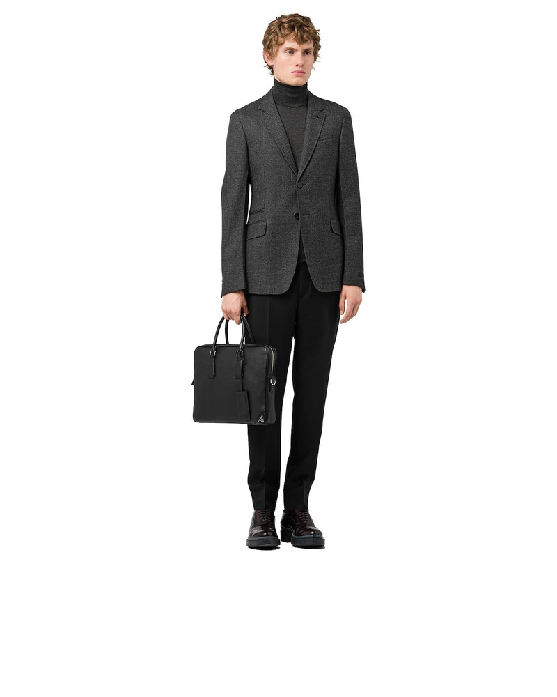 Prada Saffiano Leather Briefcase outlook