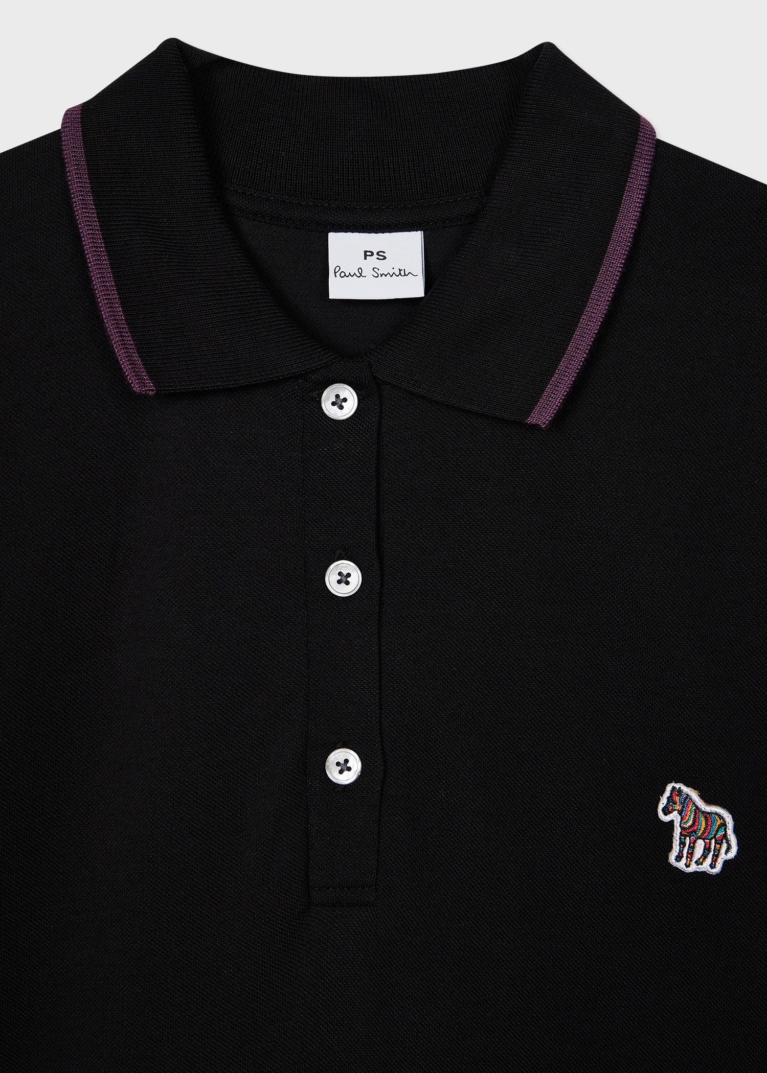 Women's Black Zebra Polo Dress - 2