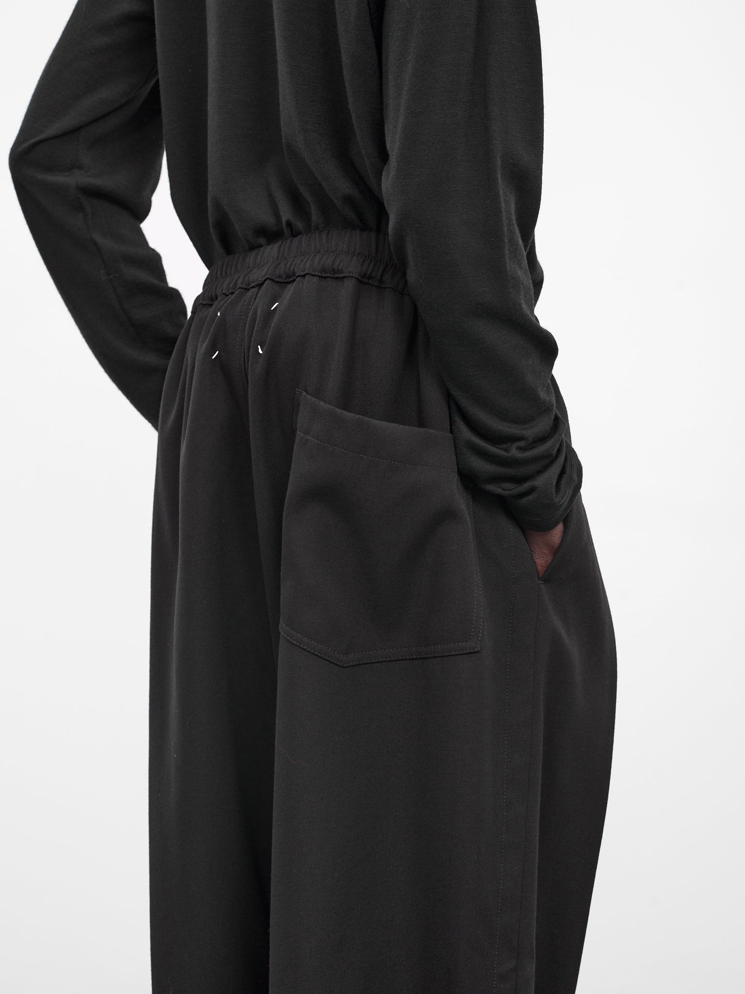 Baggy Wool Pleated Sweatpants - 4