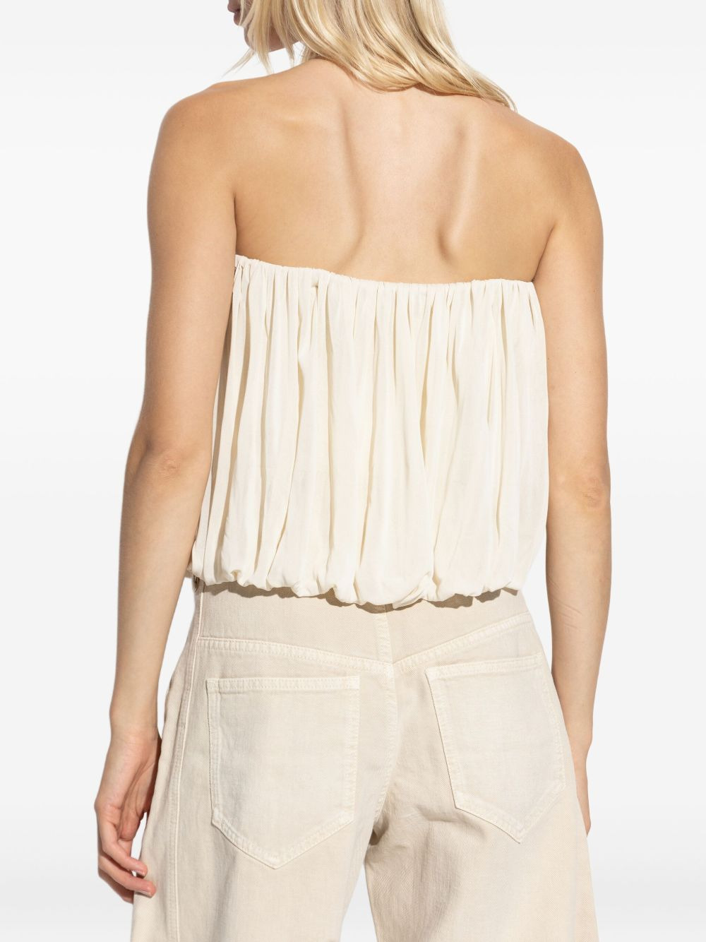 Amalia gathered strapless blouse - 4