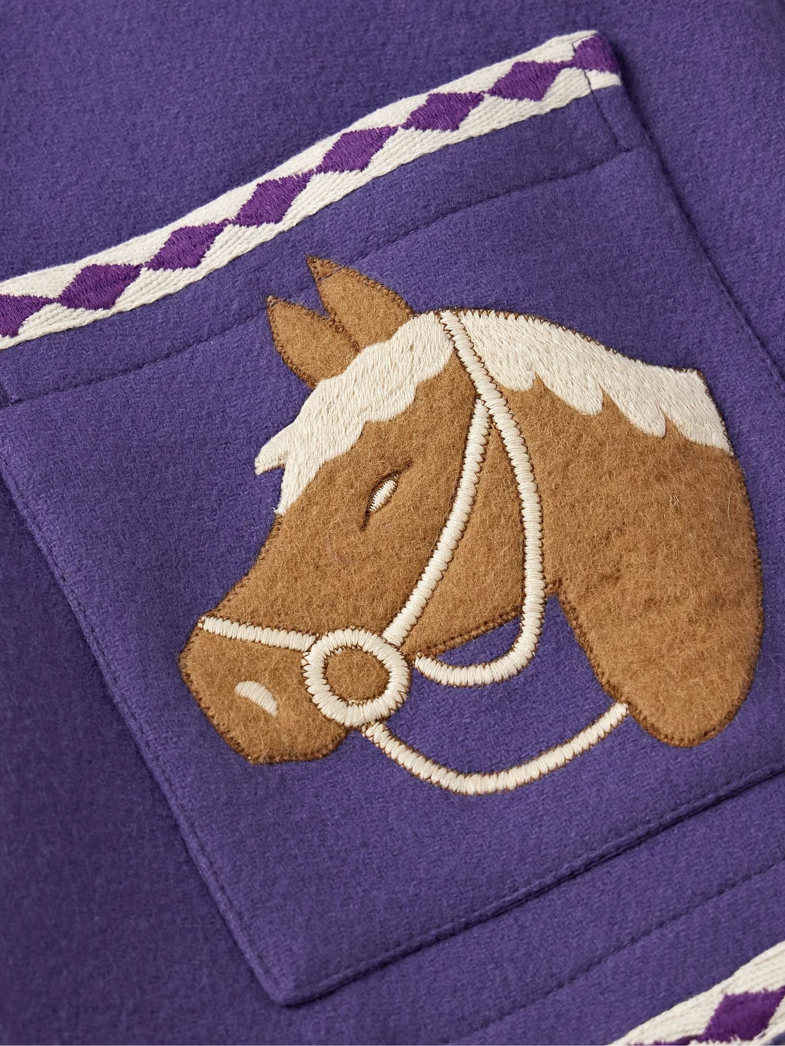 Bronco Embroidered Appliquéd Merino Wool-Felt Jacket - 4