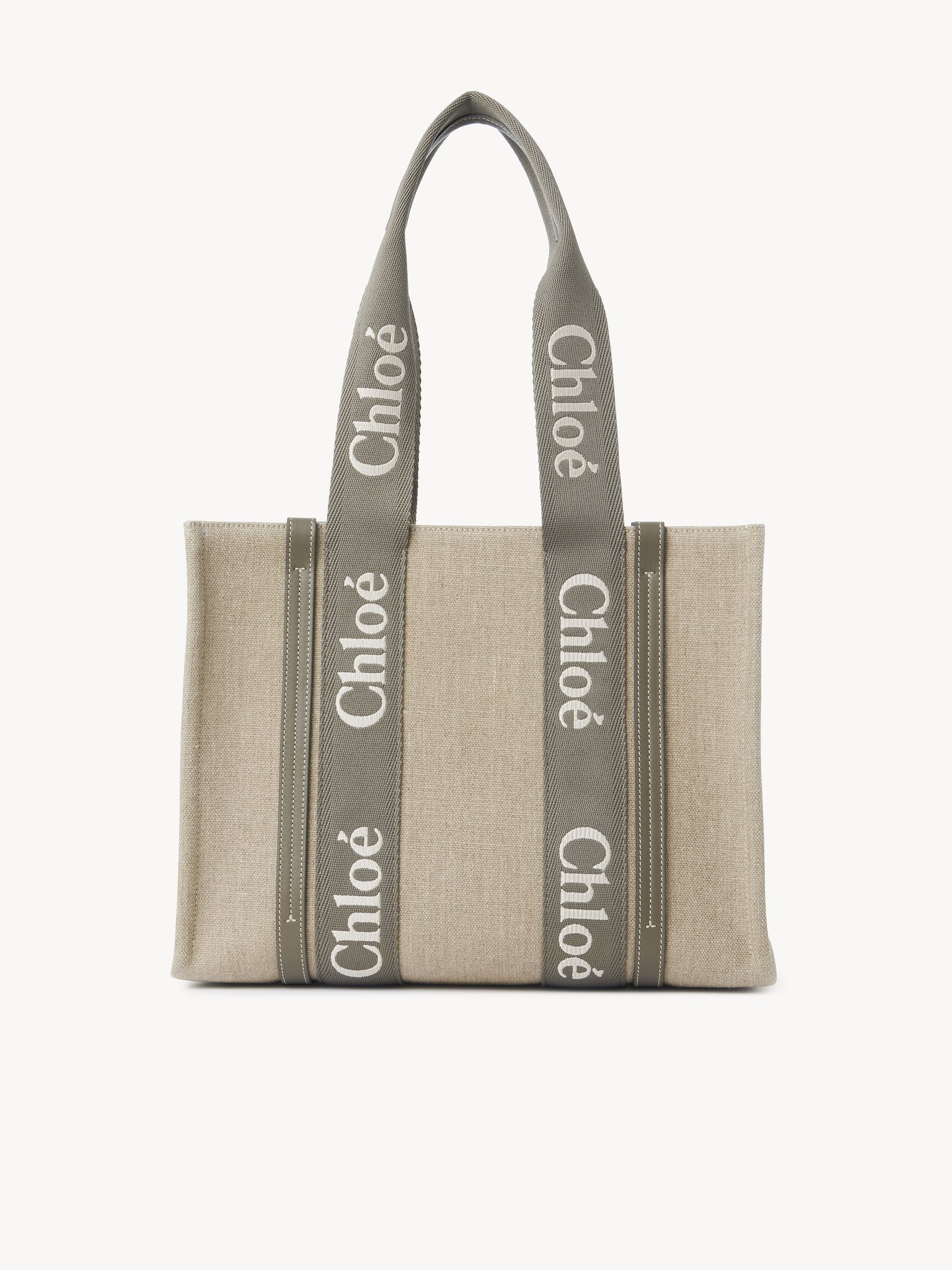 WOODY TOTE BAG IN LINEN - 4