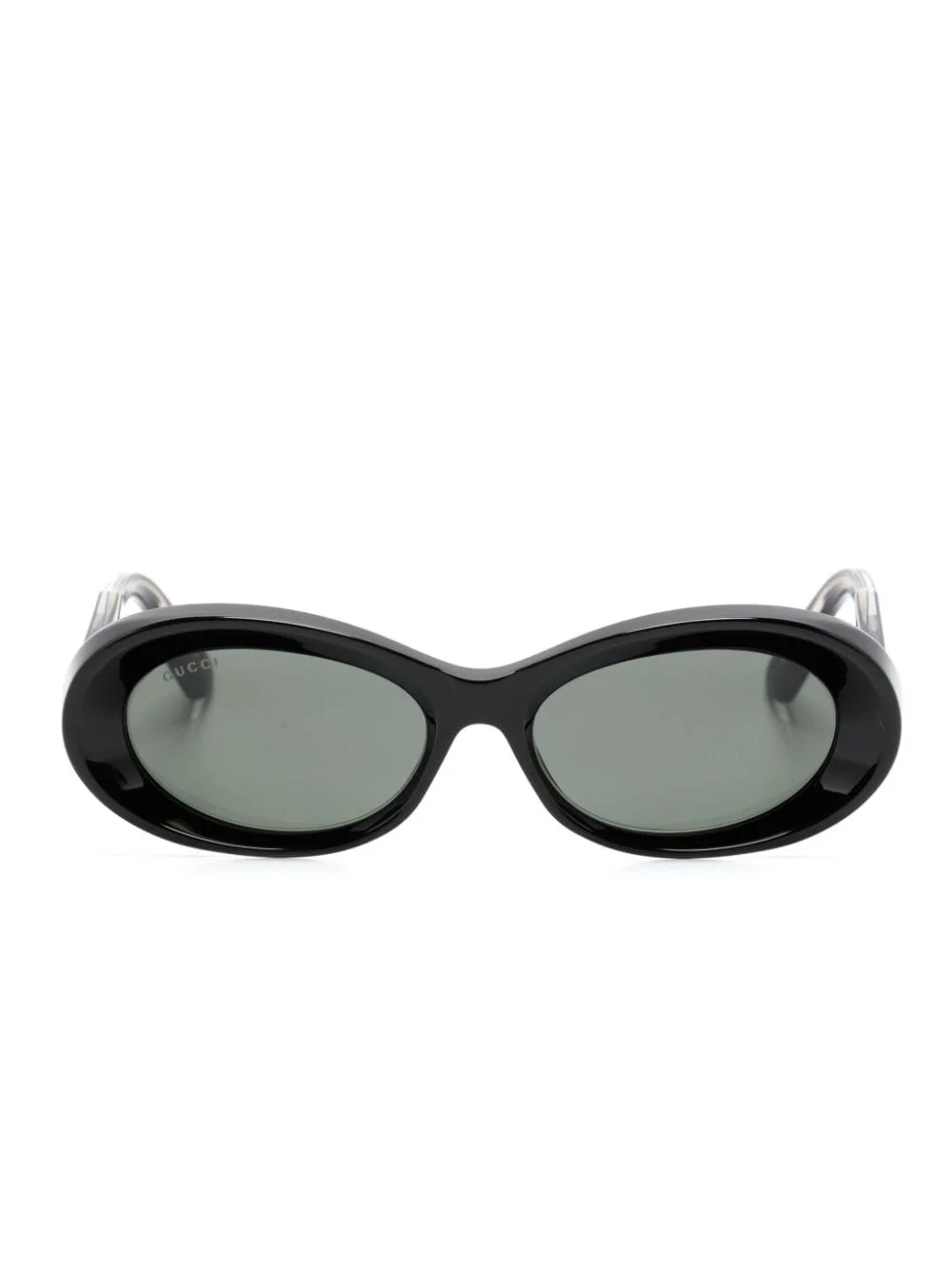 logo-debossed oval-frame sunglasses - 1