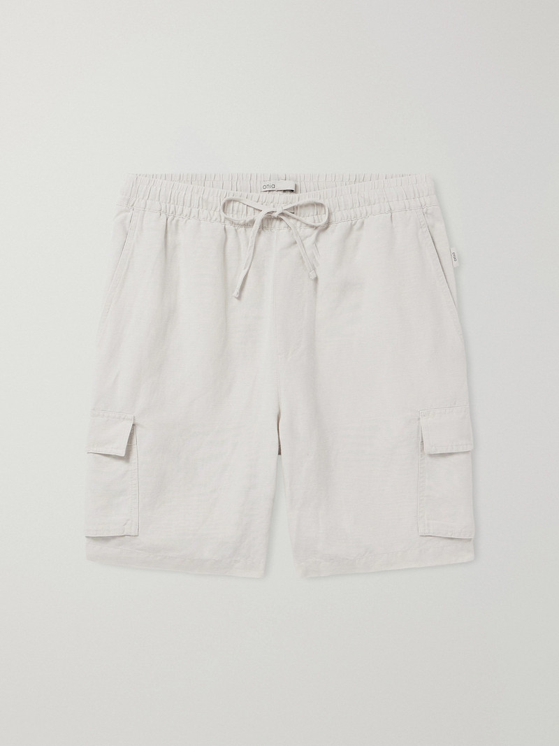 Air Straight-Leg Linen and Lyocell-Blend Drawstring Cargo Shorts 1