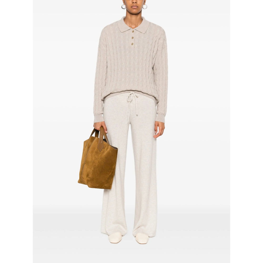 Lisa Yang Neutrals Trousers - Straight Trousers Women - 3