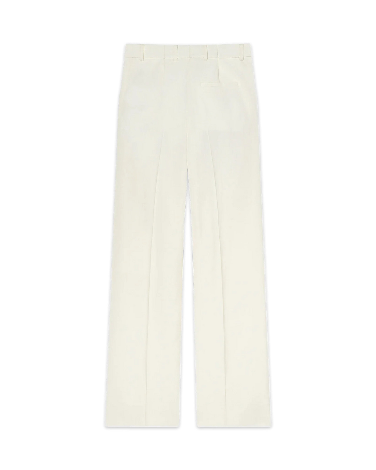 Off-White Silk Suiting Wide Leg Trousers - 5