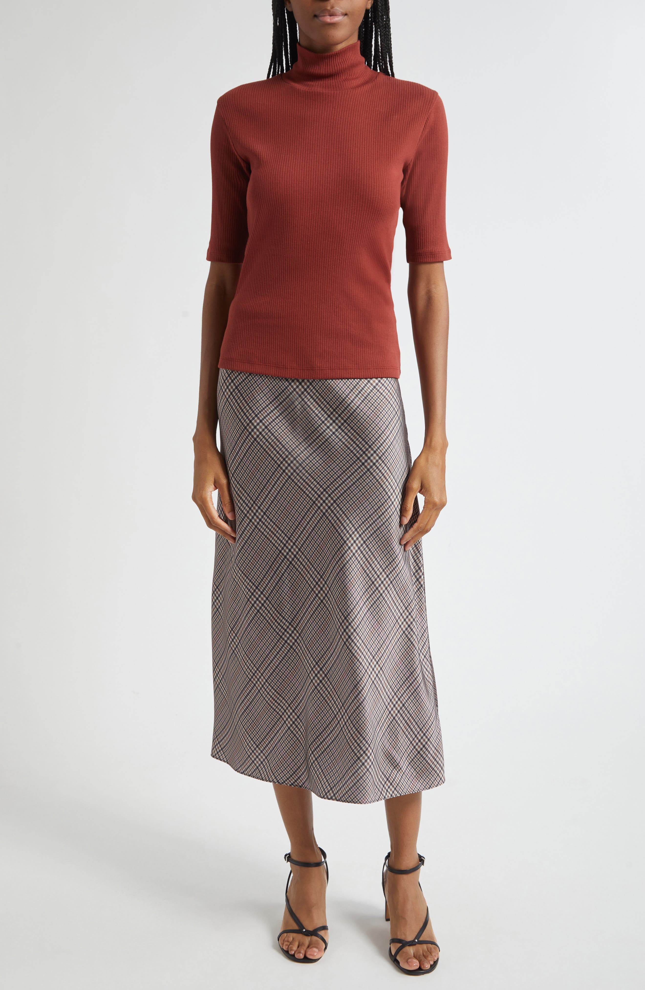 Vince Rib Knit Turtleneck Top in Siena at Nordstrom - 2
