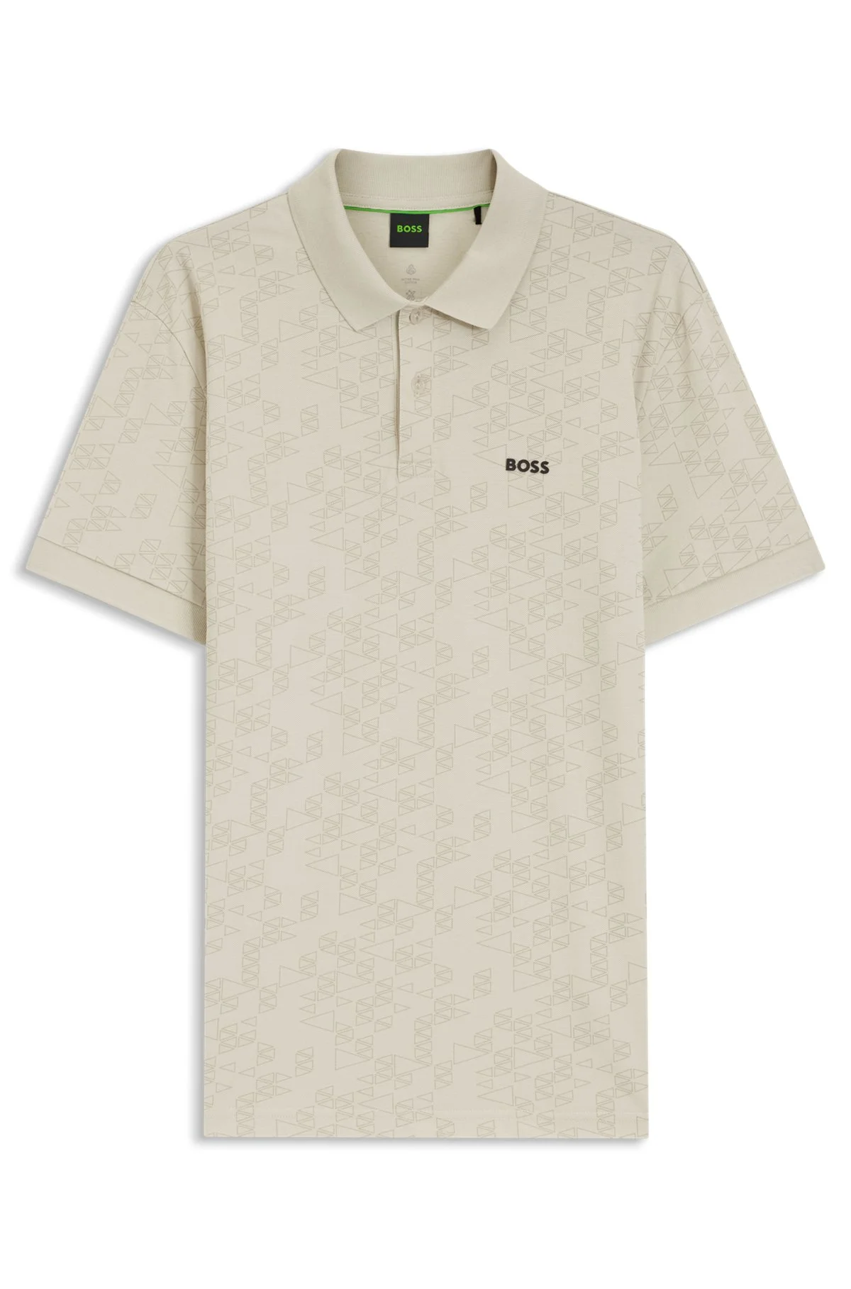 COTTON-PIQUÉ POLO SHIRT WITH ALL-OVER PRINT - 1