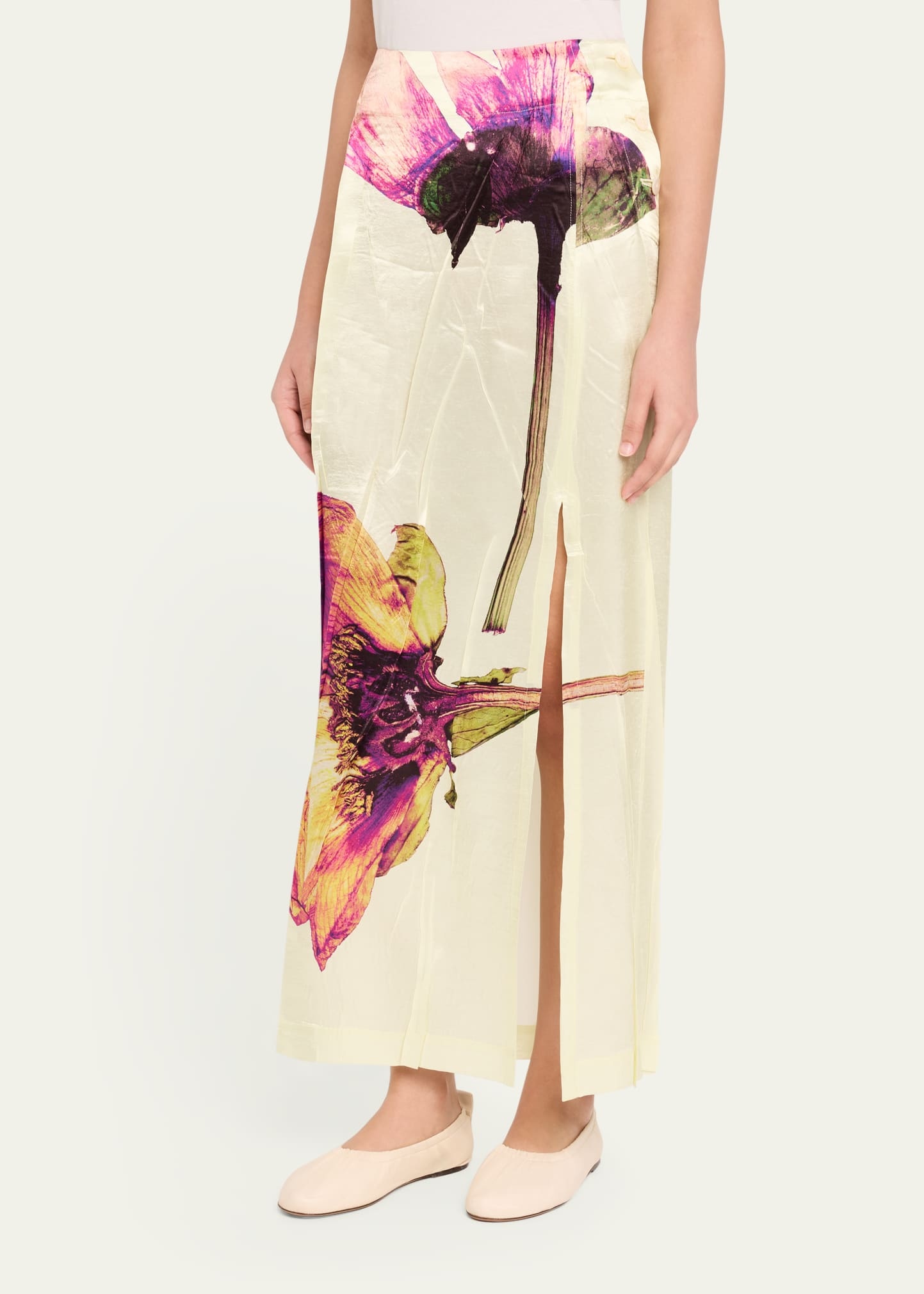 Pressed Flora Printed Skirt - 4