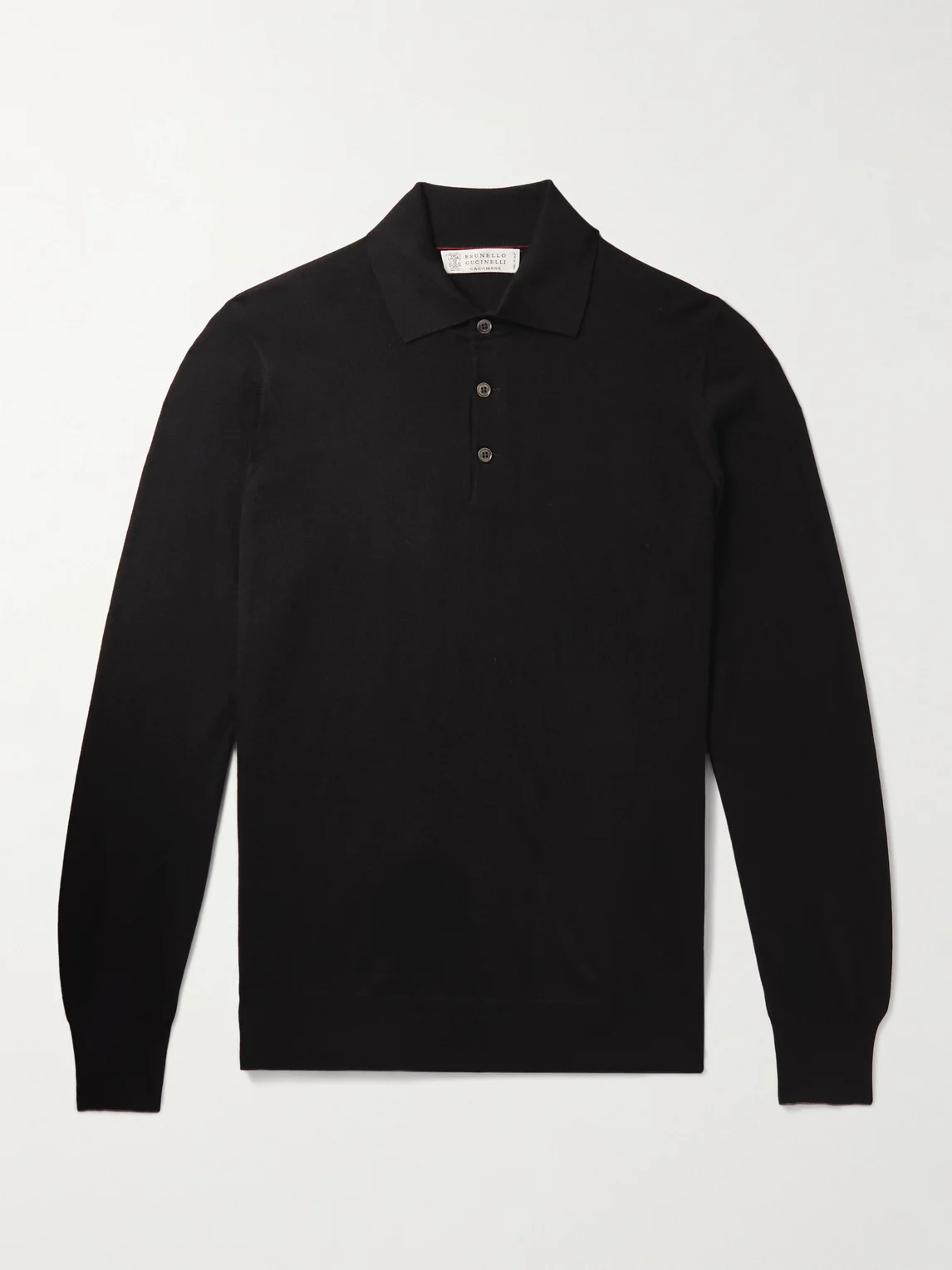 Virgin Wool and Cashmere-Blend Polo Shirt - 1