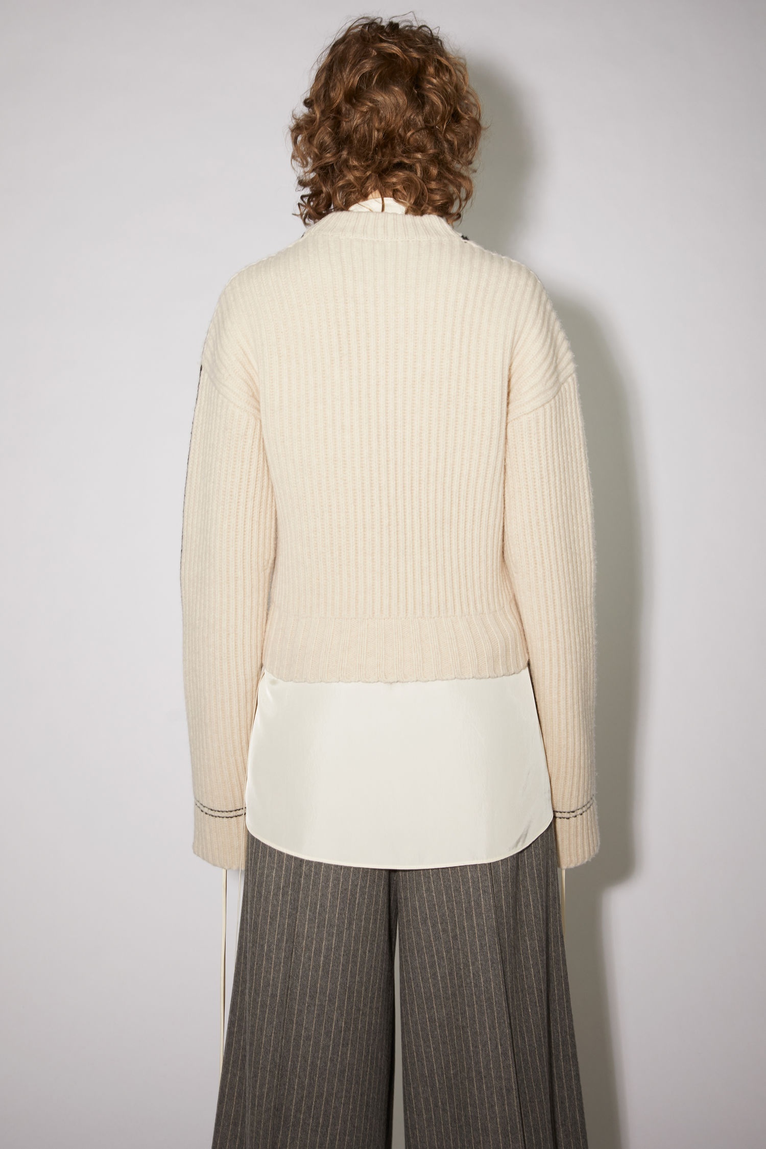 Lambswool sweater - Oat beige - 3