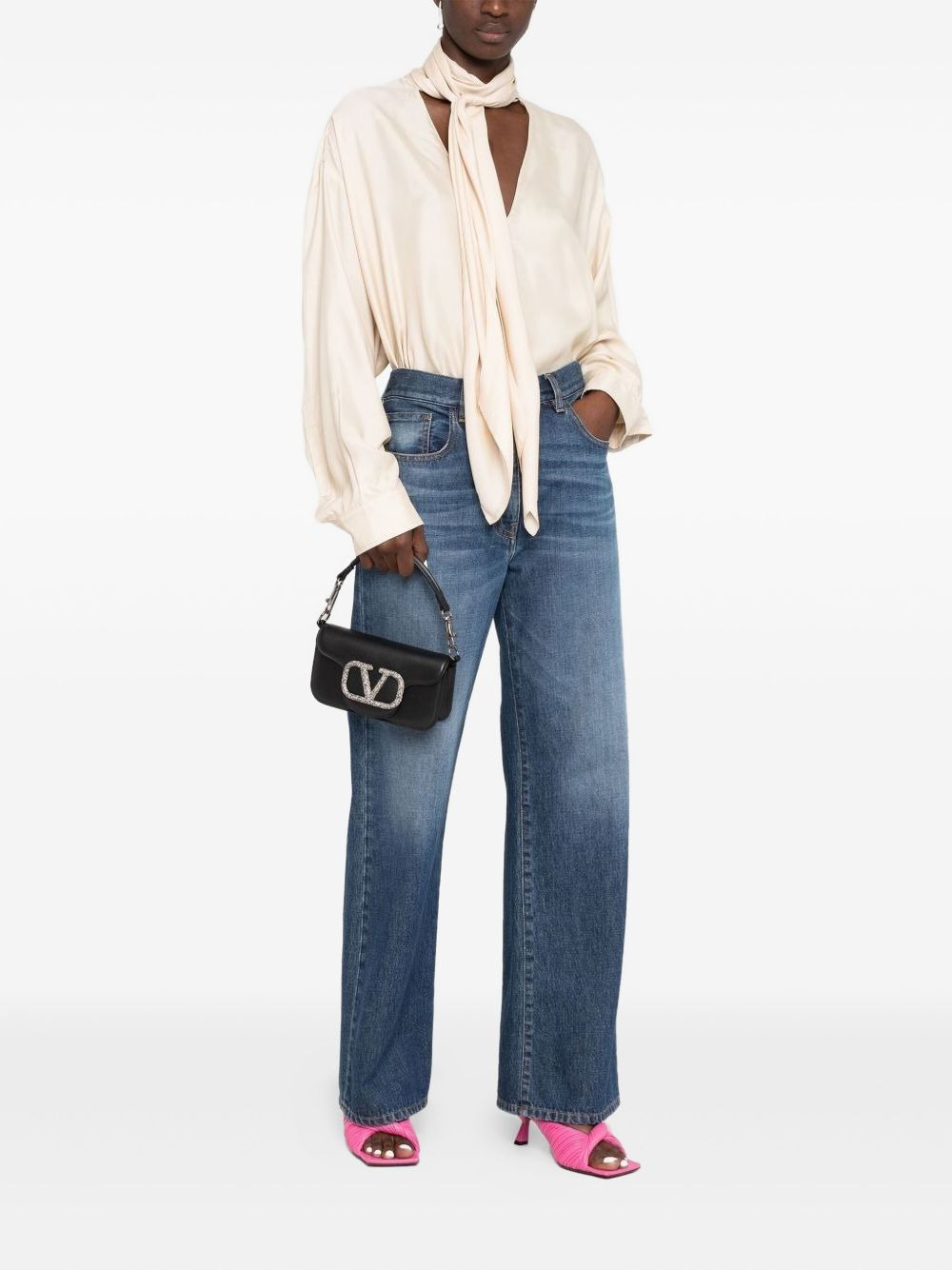 embellished VLogo crossbody bag - 2