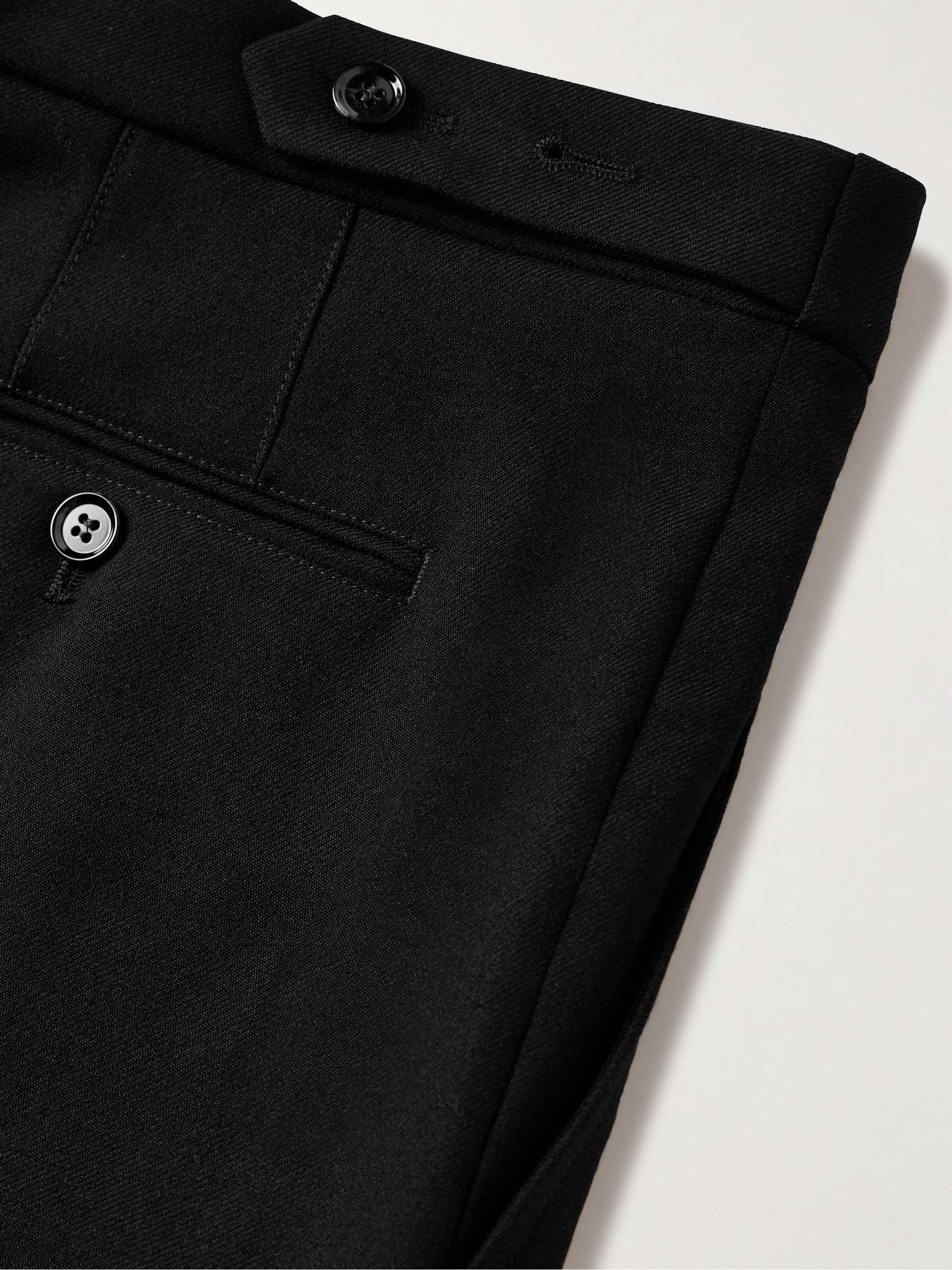 Wide-Leg Pleated Virgin Wool-Gabardine Trousers - 5