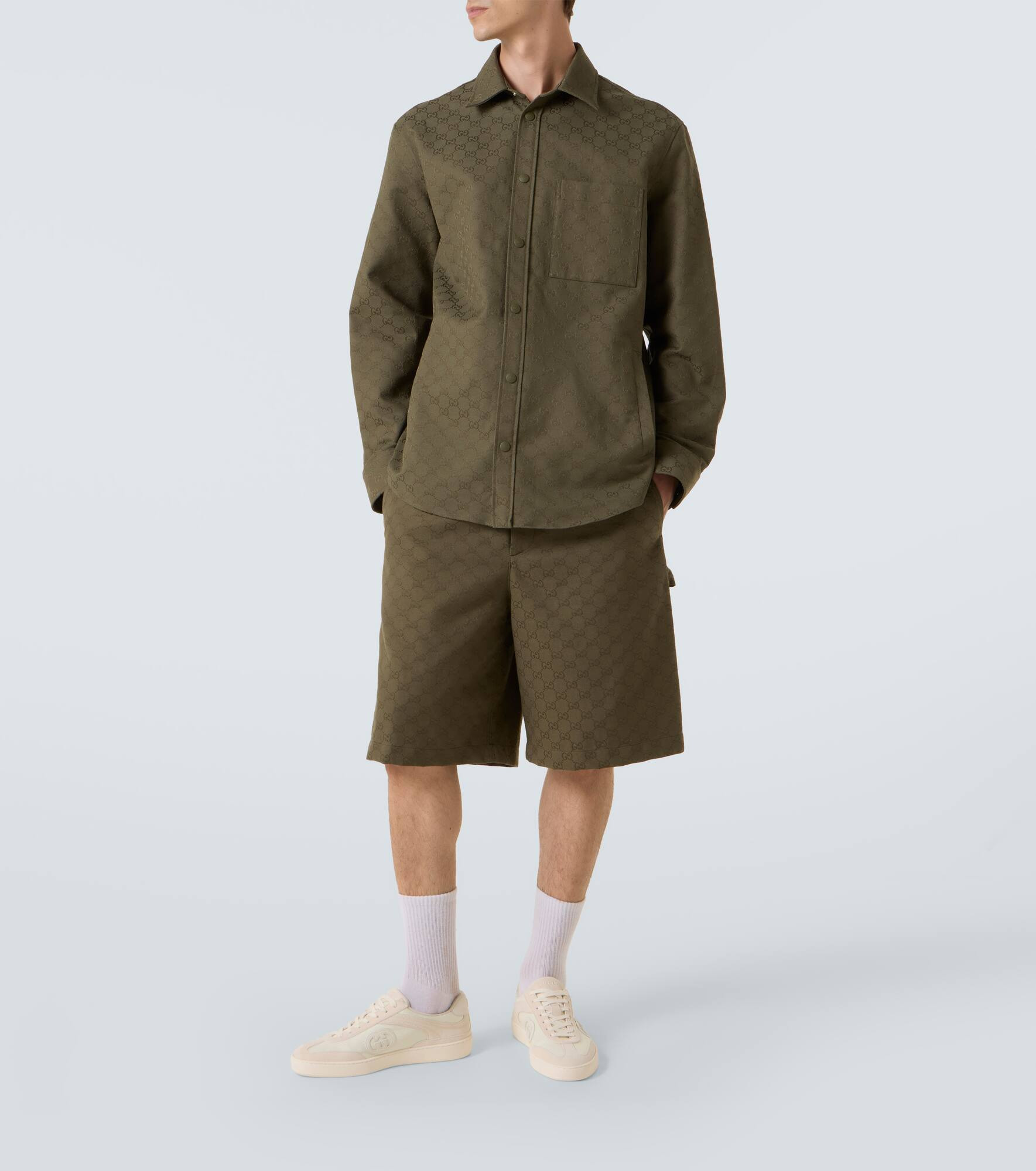 GG Canvas cotton-blend shirt - 2