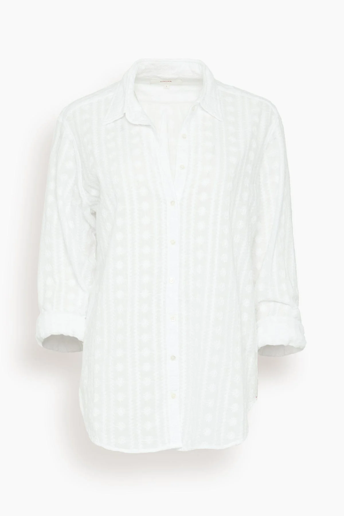 Beau Embroidery Shirt in White - 1
