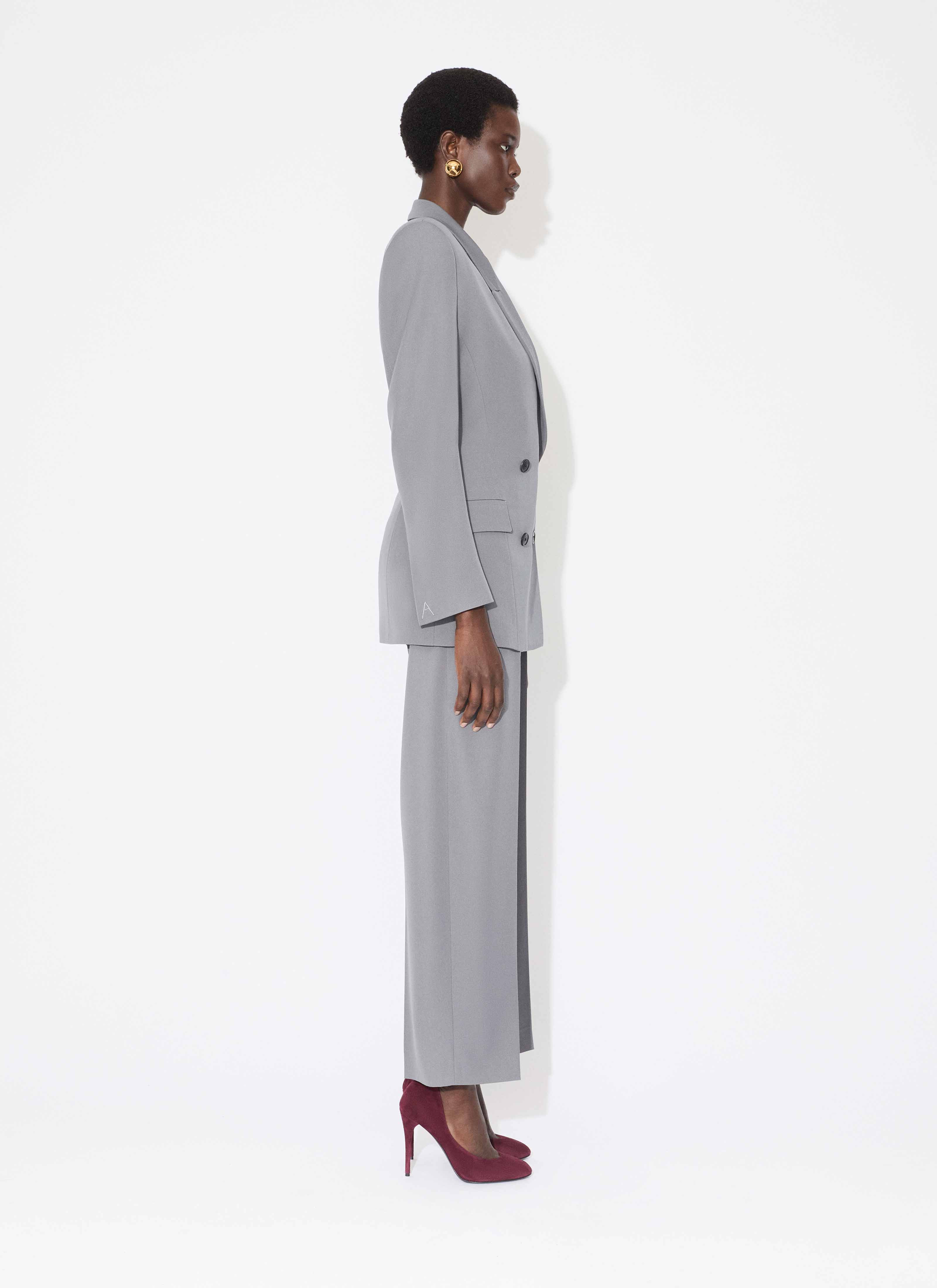 WOOL GABARDINE TAILORED JACKET - 4