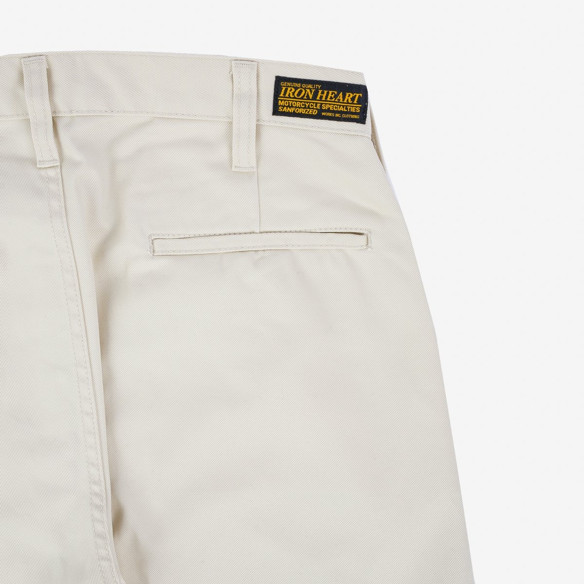 IH-721-IVO 9oz Mercerised Selvedge Cotton Slim Tapered Chinos - Ivory - 8