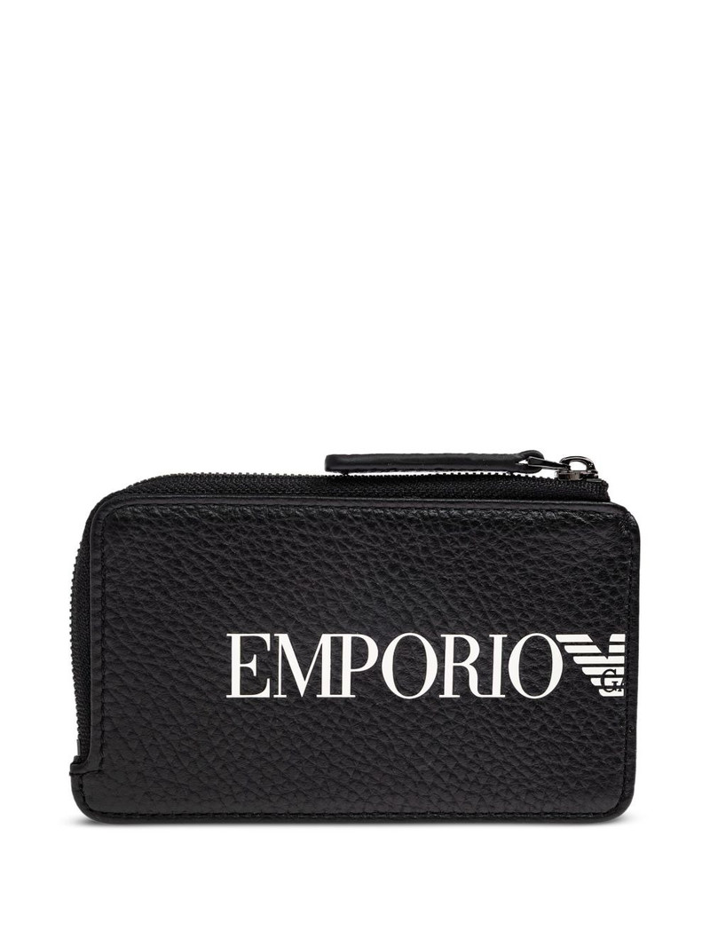 EMPORIO ARMANI logo-plaque zip-around cardholder outlook