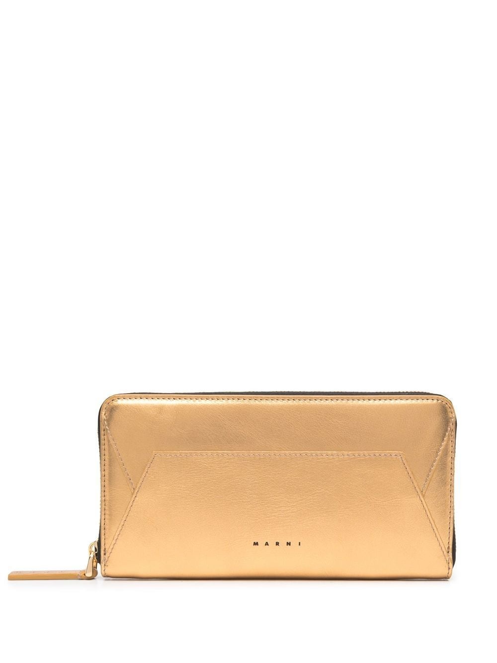 metallic-effect continental wallet - 1