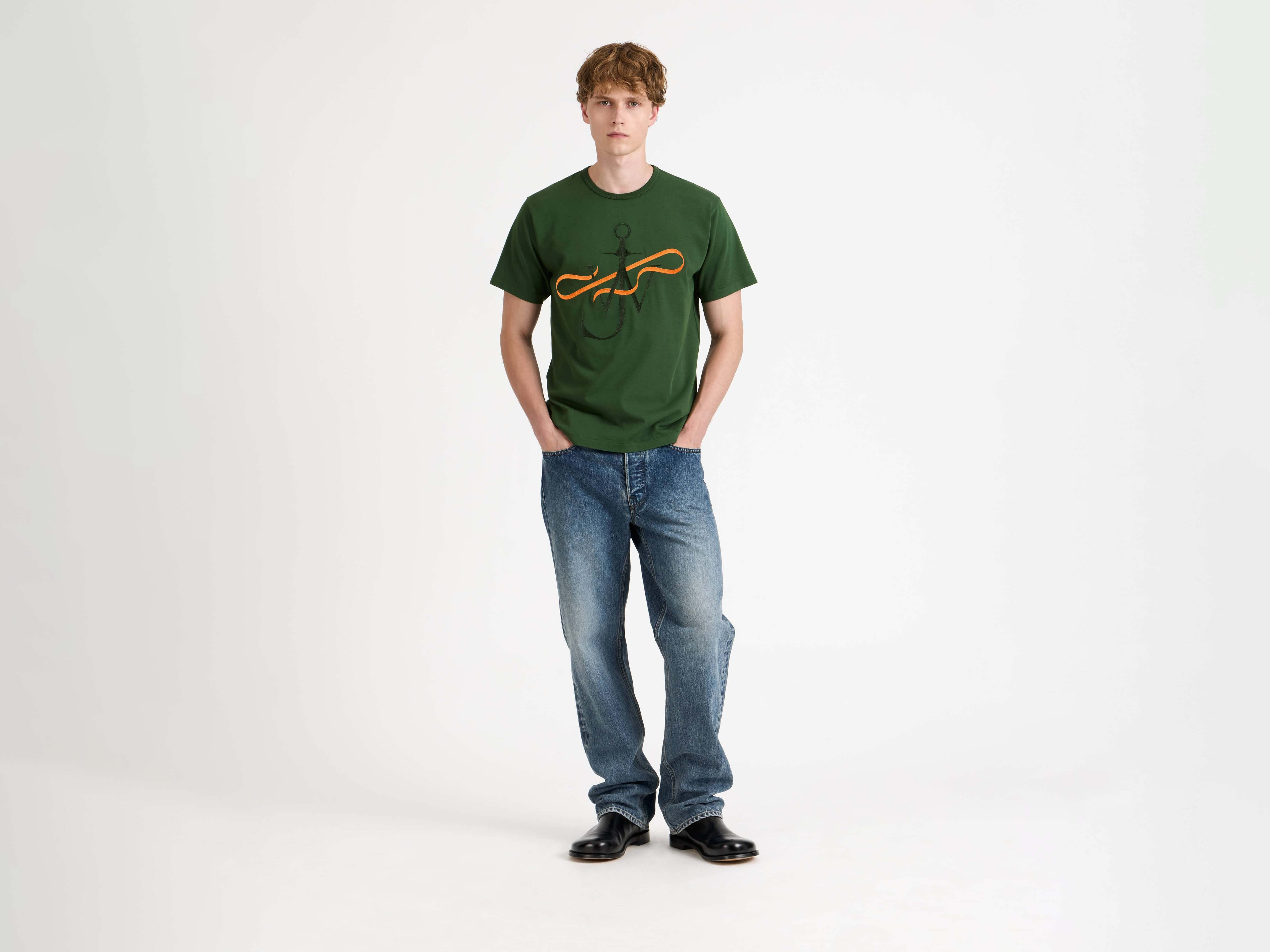 RIBBON ANCHOR T-SHIRT IN GREEN - 3