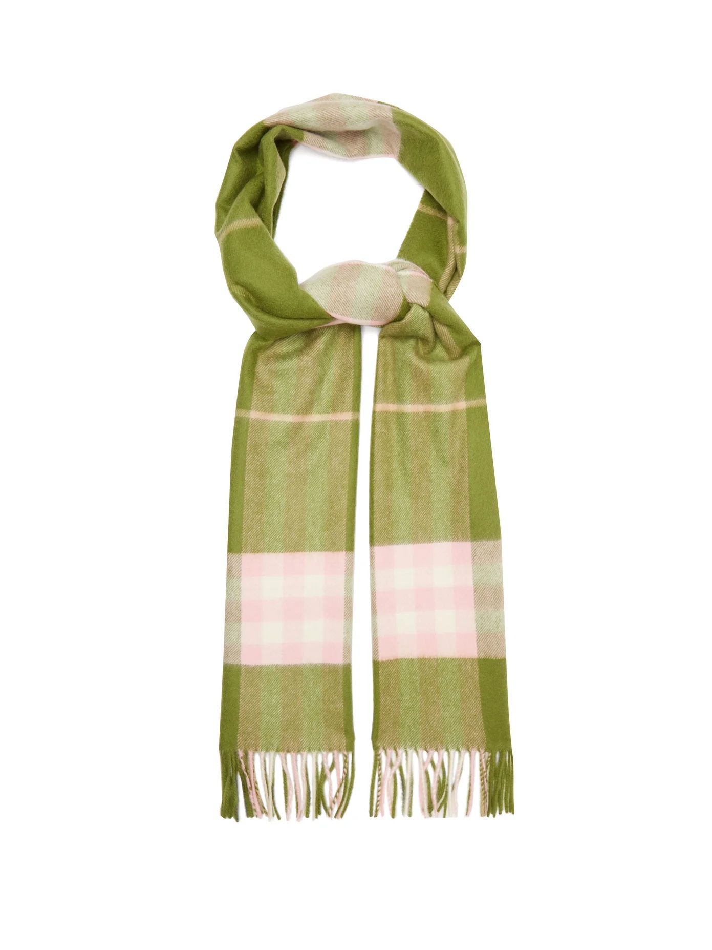 Checked cashmere scarf - 1