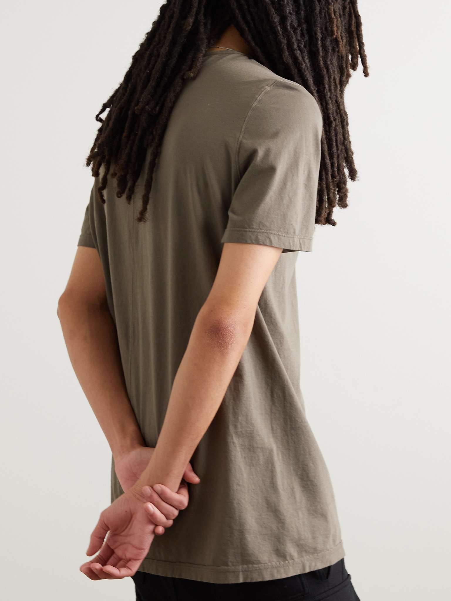 Level Webbing-Trimmed Panelled Cotton-Jersey T-Shirt - 4