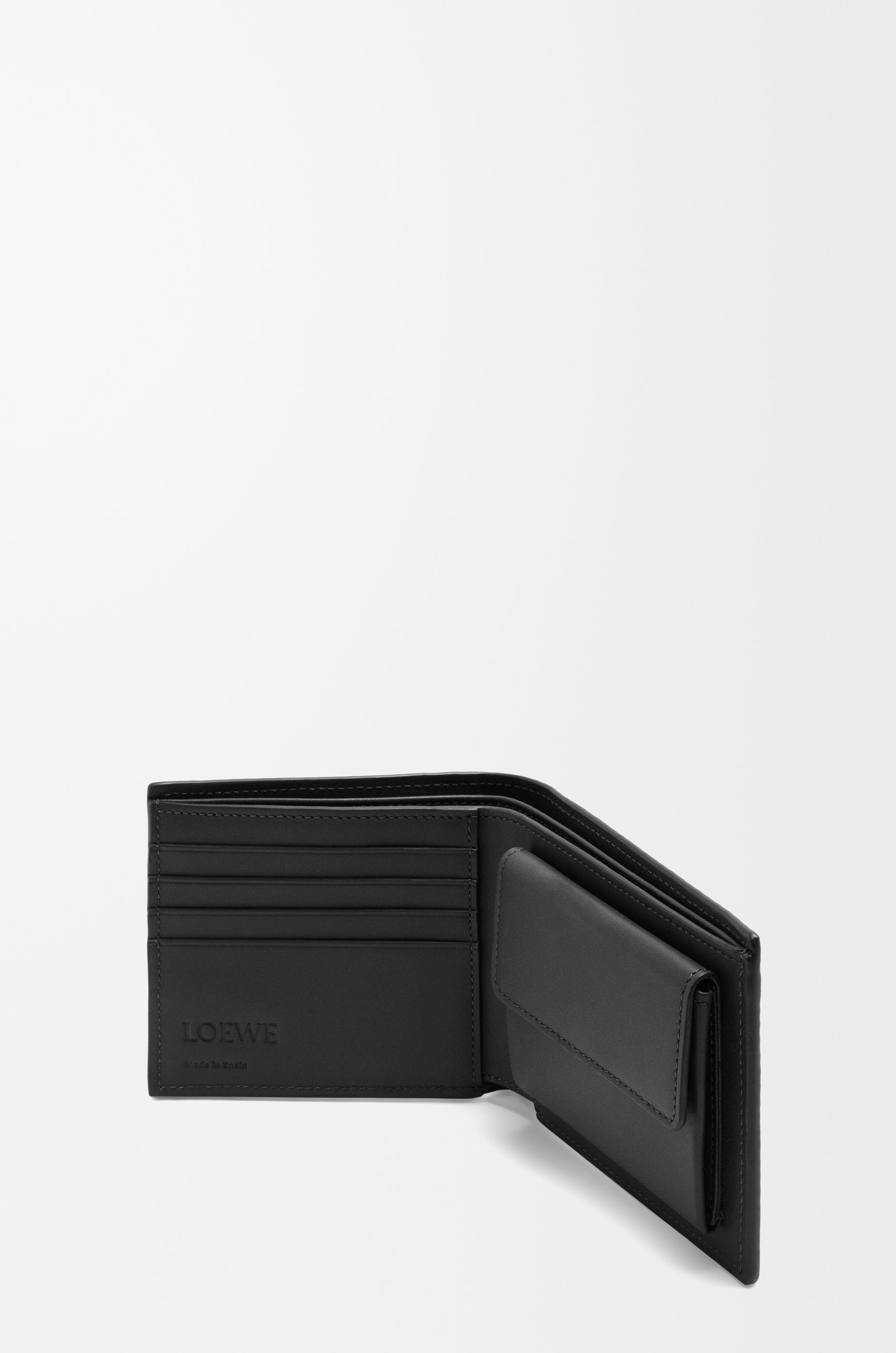 Bifold coin wallet in textured classic calfskin - 3