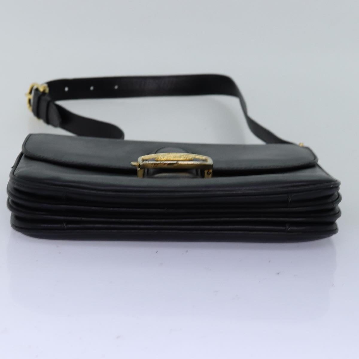 CELINE Horse Carriage Shoulder Bag Leather Black - 5