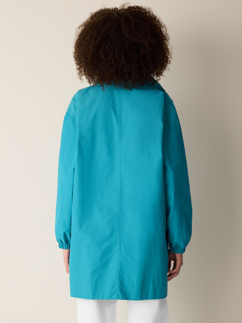 Light Cotton Nylon Stand Collar Coat 4