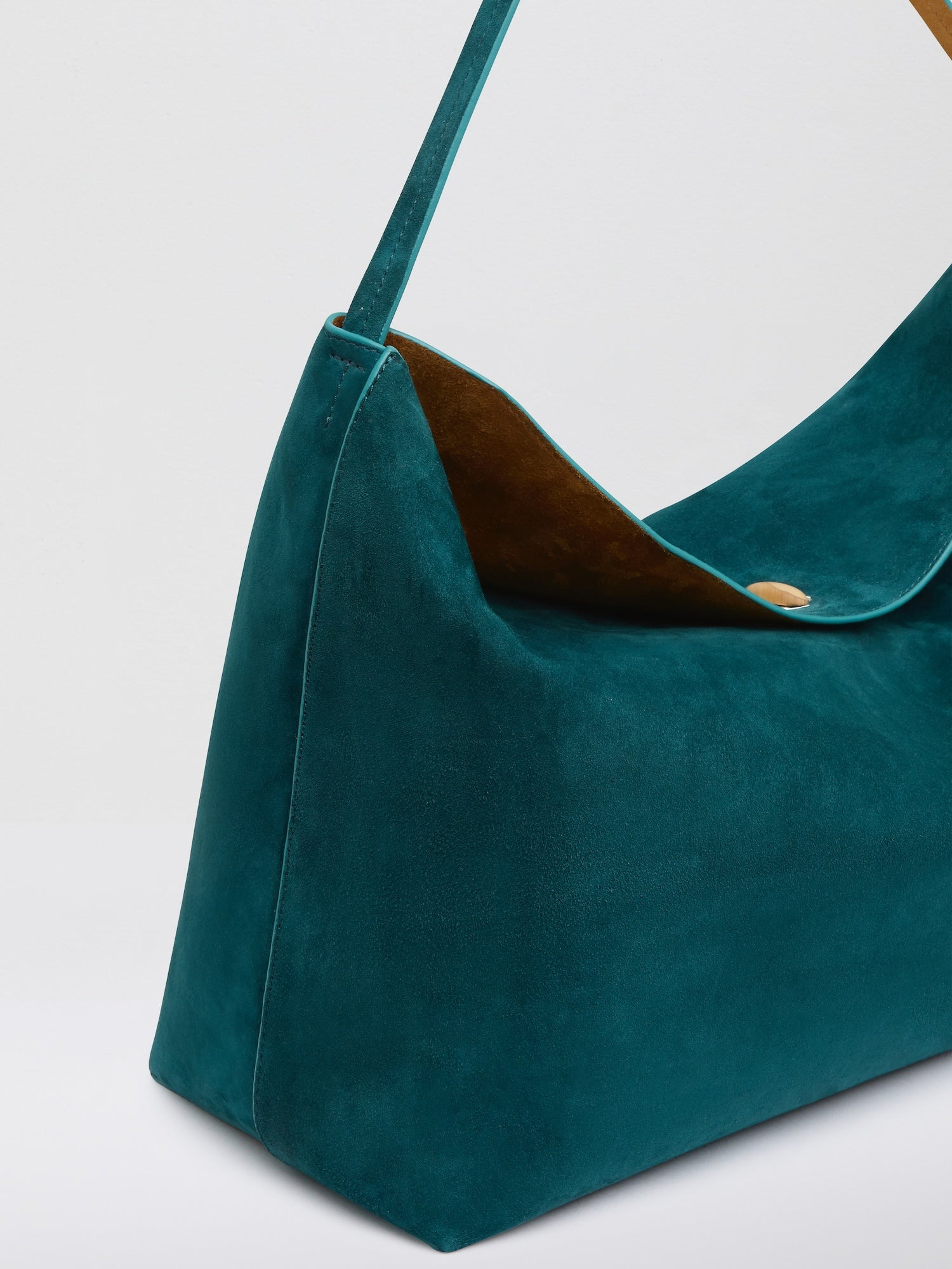 Turnlock Suede Grande Shoulder Bag - 2