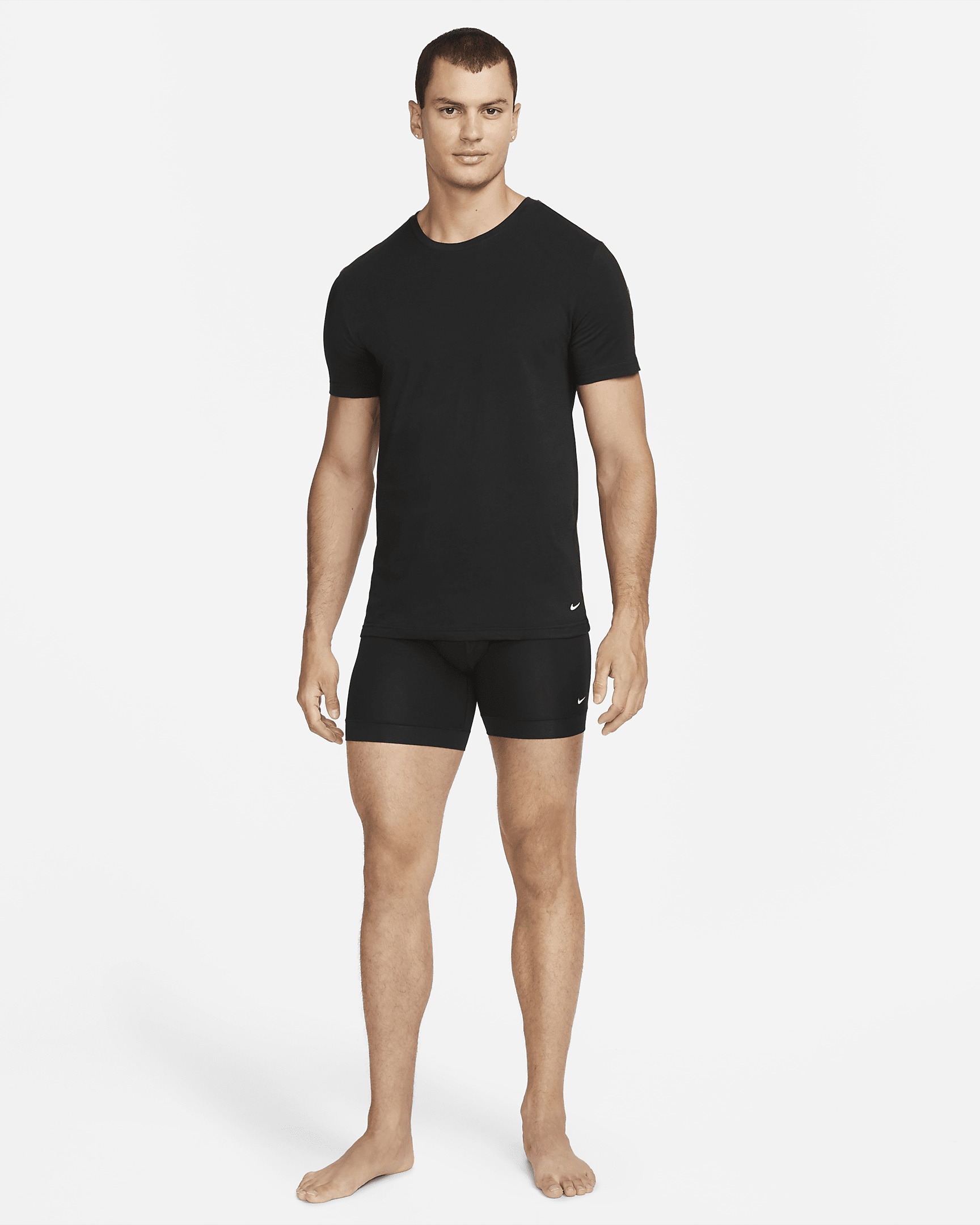 Nike Dri-FIT Essential Cotton Stretch Men's Slim Fit Crew Neck Undershirt (2-Pack) - 4