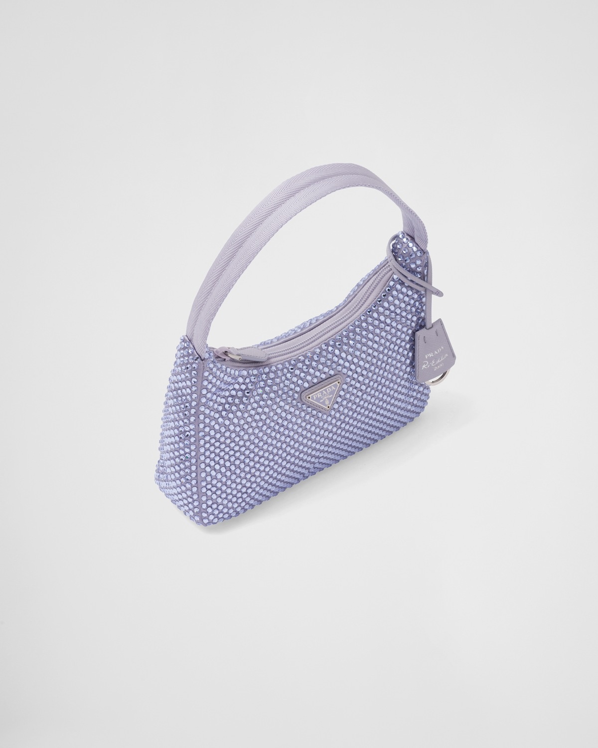 Satin mini-bag with artificial crystals - 3